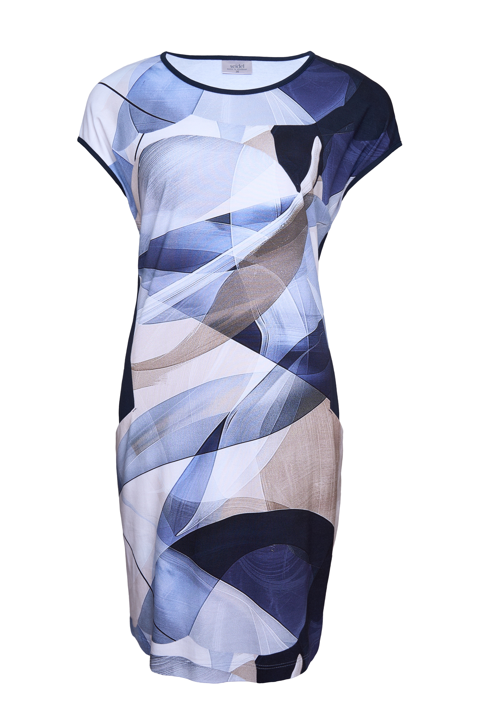 Seidel Moden Druckkleid Ohne Taschen mit grafischem Muster - MADE IN GERMANY
