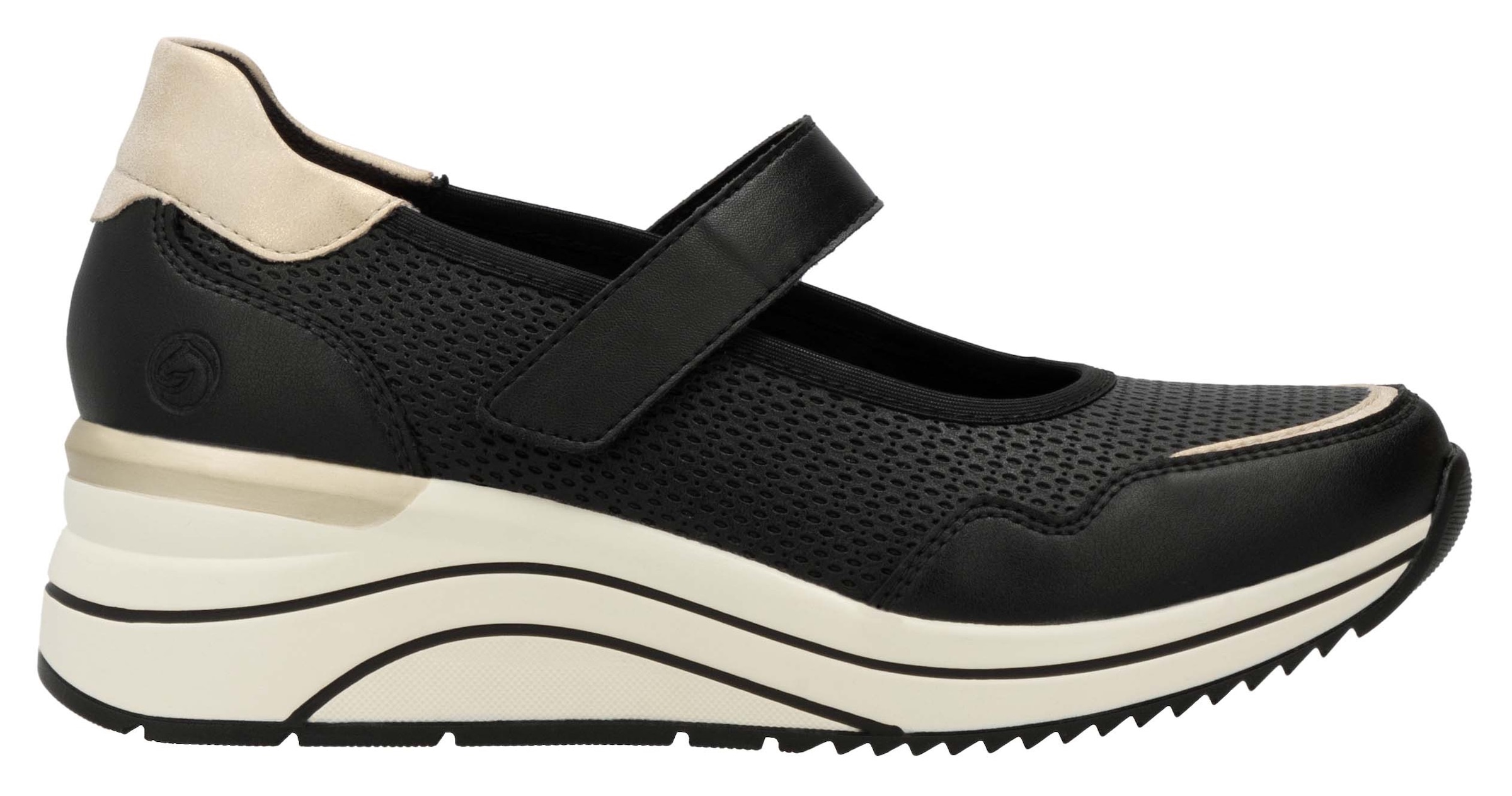 Remonte Riemchenballerina, Keilabsatz, Halbschuh, Freizeitschuh mit Soft-Einlage