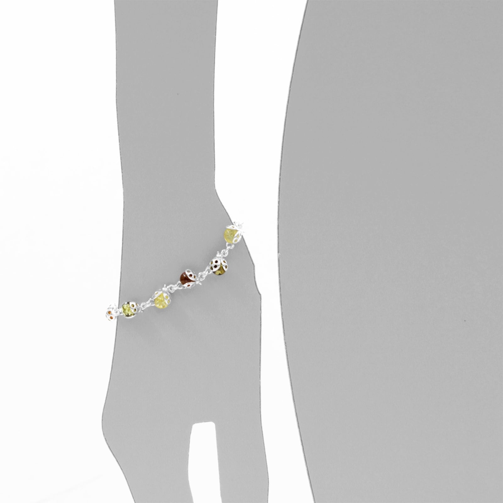 OSTSEE-SCHMUCK Armband »- Marienkäfer - Silber 925/000 - Bernstein«