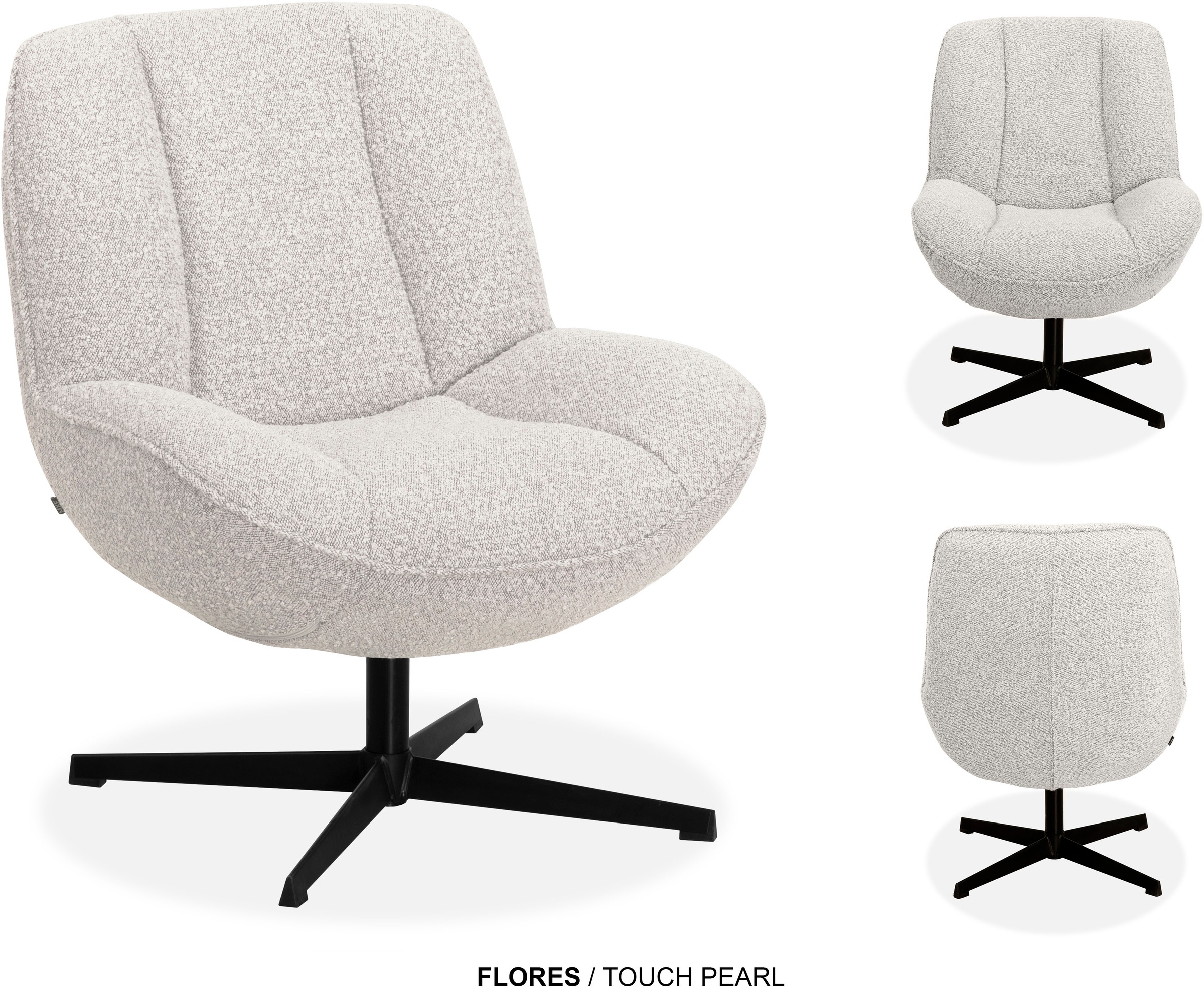 OMG Design Sessel »Flores« bequemer Sessel, mit Drehgestell