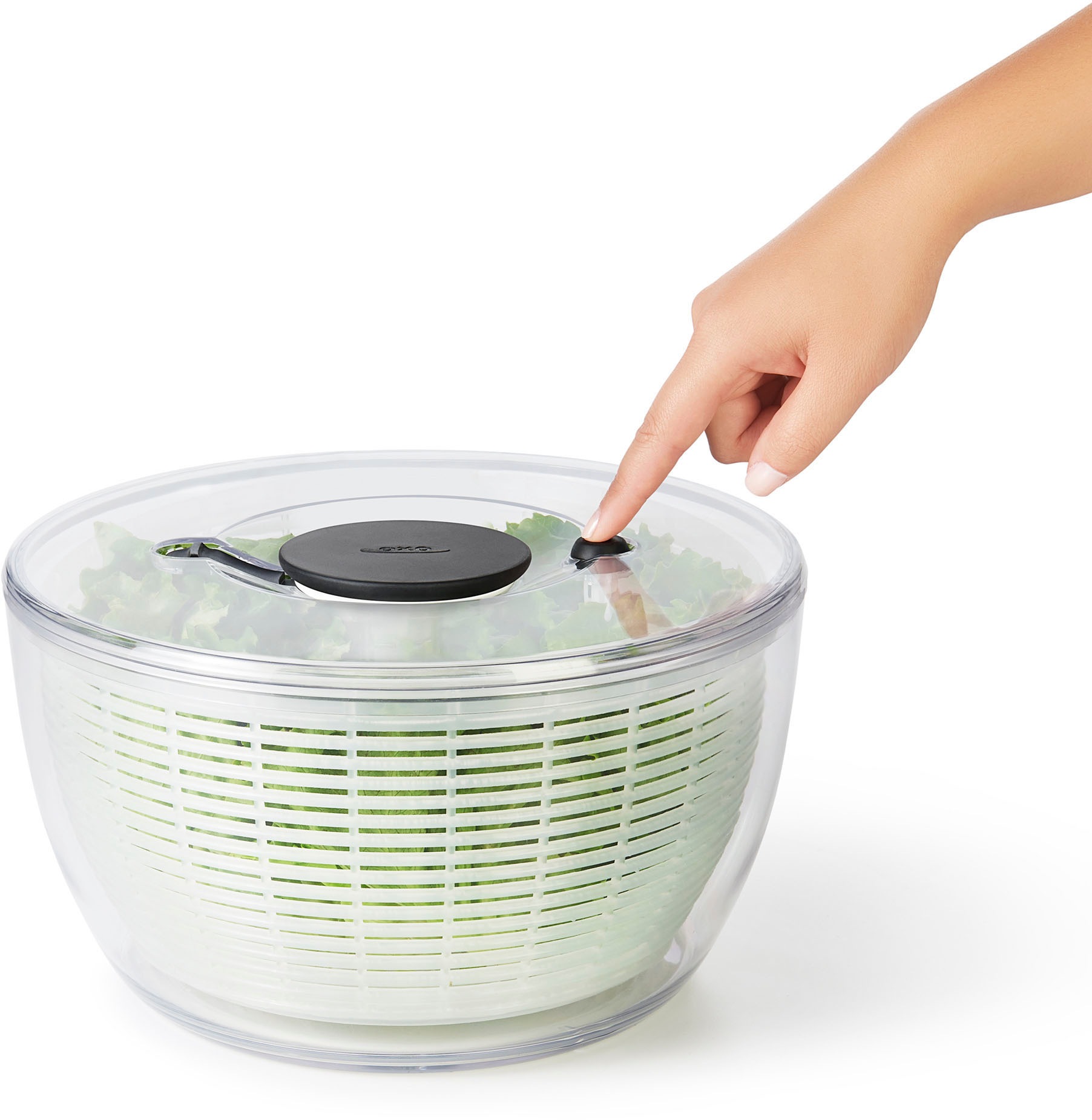 OXO Good Grips Salatschleuder, Einhandbedienung, Kunststoff