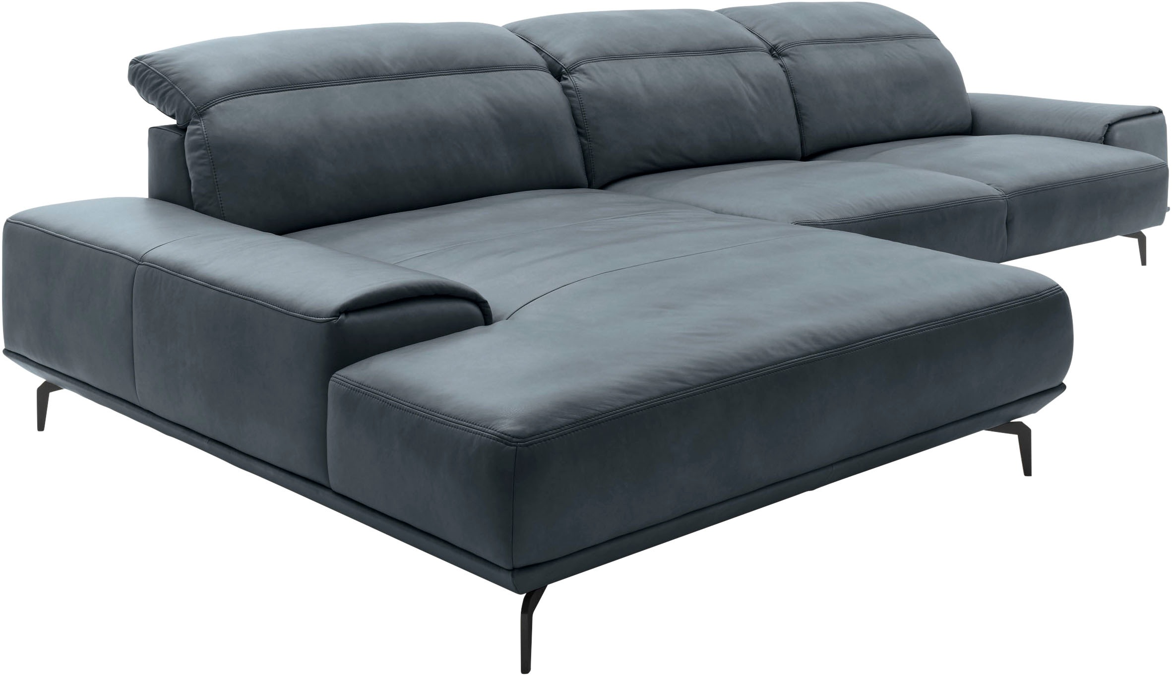 Musterring Wohnlandschaft »MR 2490«, Fuß schwarz, Sitzhöhe 48cm, wahlweise mit Funktionen, Maße 342x207 cm
