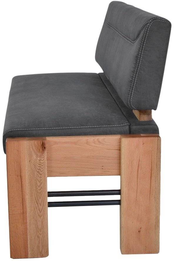 K+W Komfort & Wohnen Polsterbank, gepolsterte Stauraumbank, Massivholz, in 2 Breiten 161cm oder 181cm