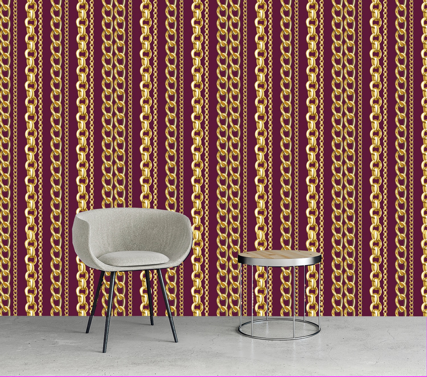 queence Vinyltapete »Max, die Kette«, Streifen, 90x250cm, selbstklebend, kinderleichte Anbringung, Sticker