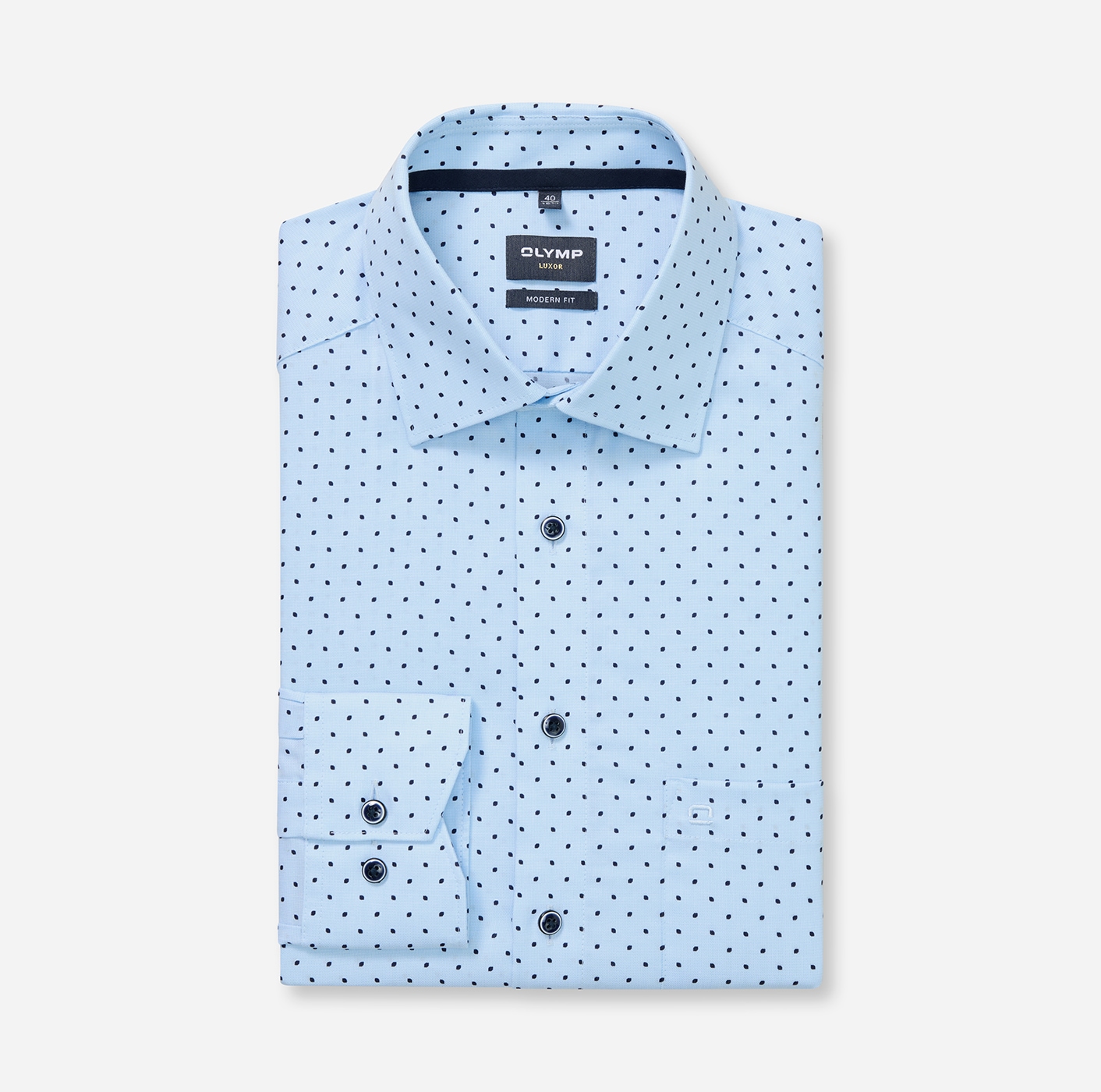 OLYMP Langarmhemd »Luxor« Businesshemd, modern fit, New-Kentkragen, extra langer Arm