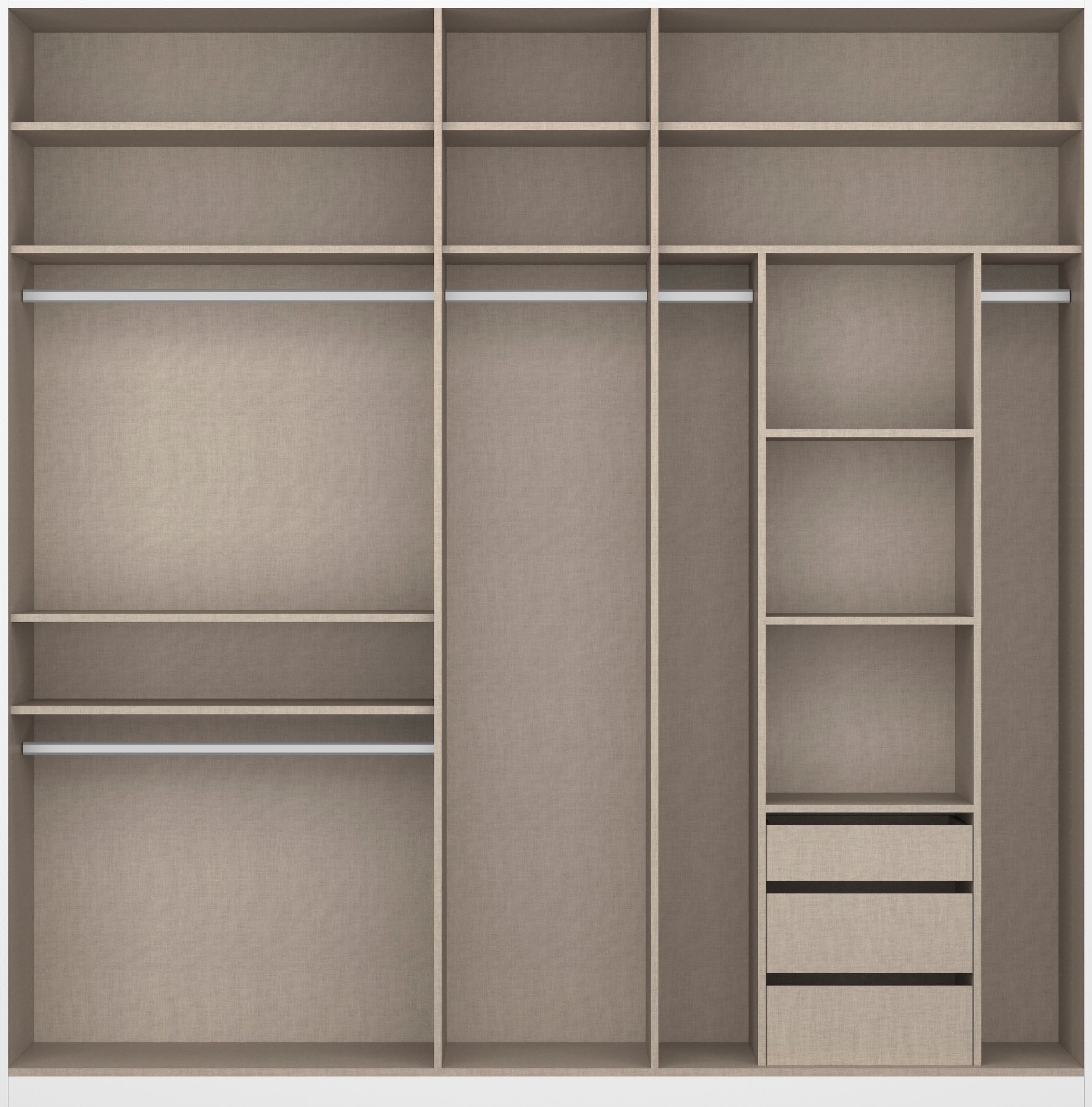 rauch Drehtürenschrank »Kleiderschrank Schrank Garderobe TOPSELLER OTELI inkl. Inneneinteilung«, mit 3 Innenschubladen extra Böden optional mit Spiegel MADE IN GERMANY
