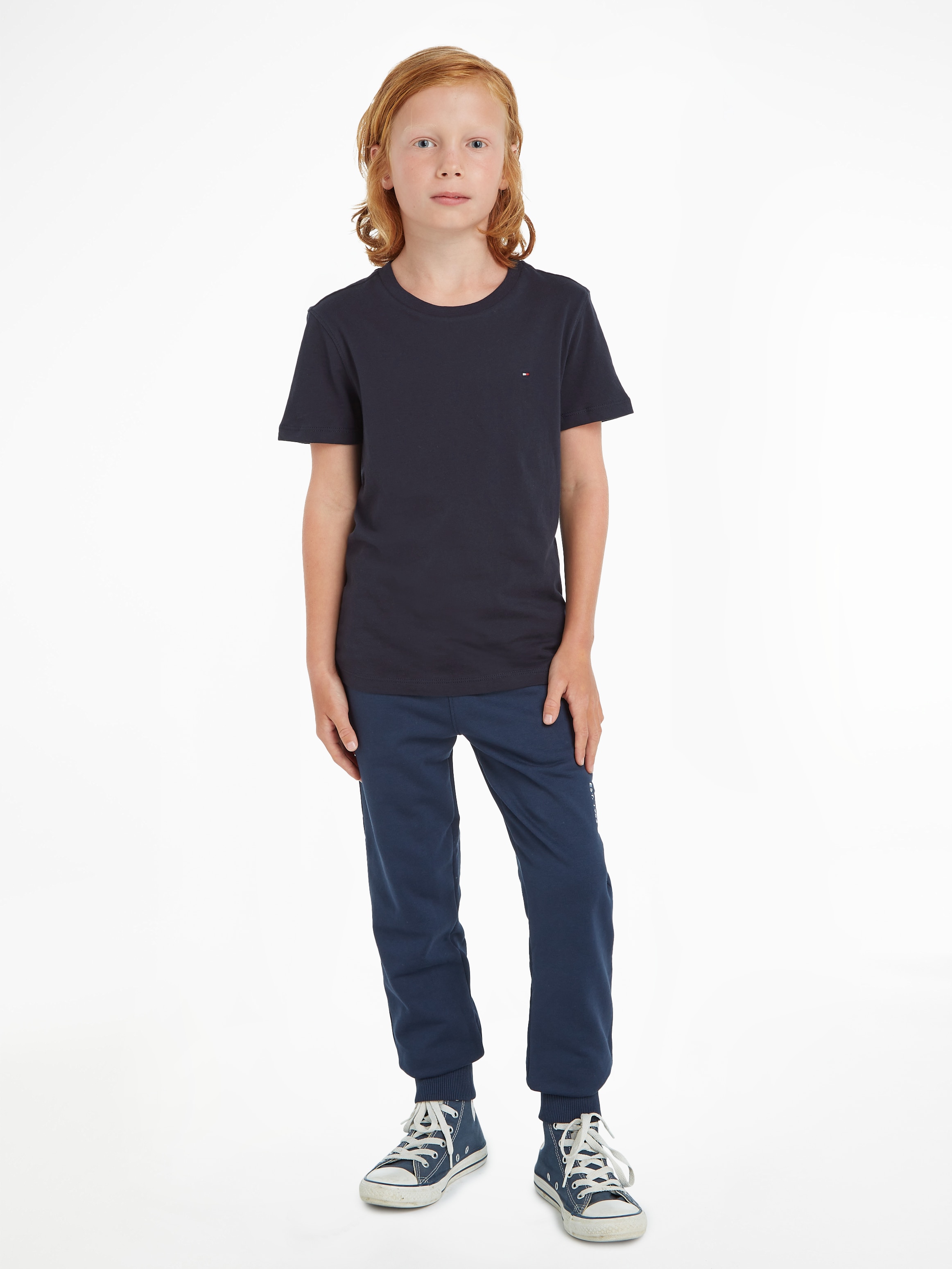 KNIT«, T-Shirt Tommy bei BASIC Junior Kids Kinder MiniMe,für Jungen Hilfiger »BOYS CN