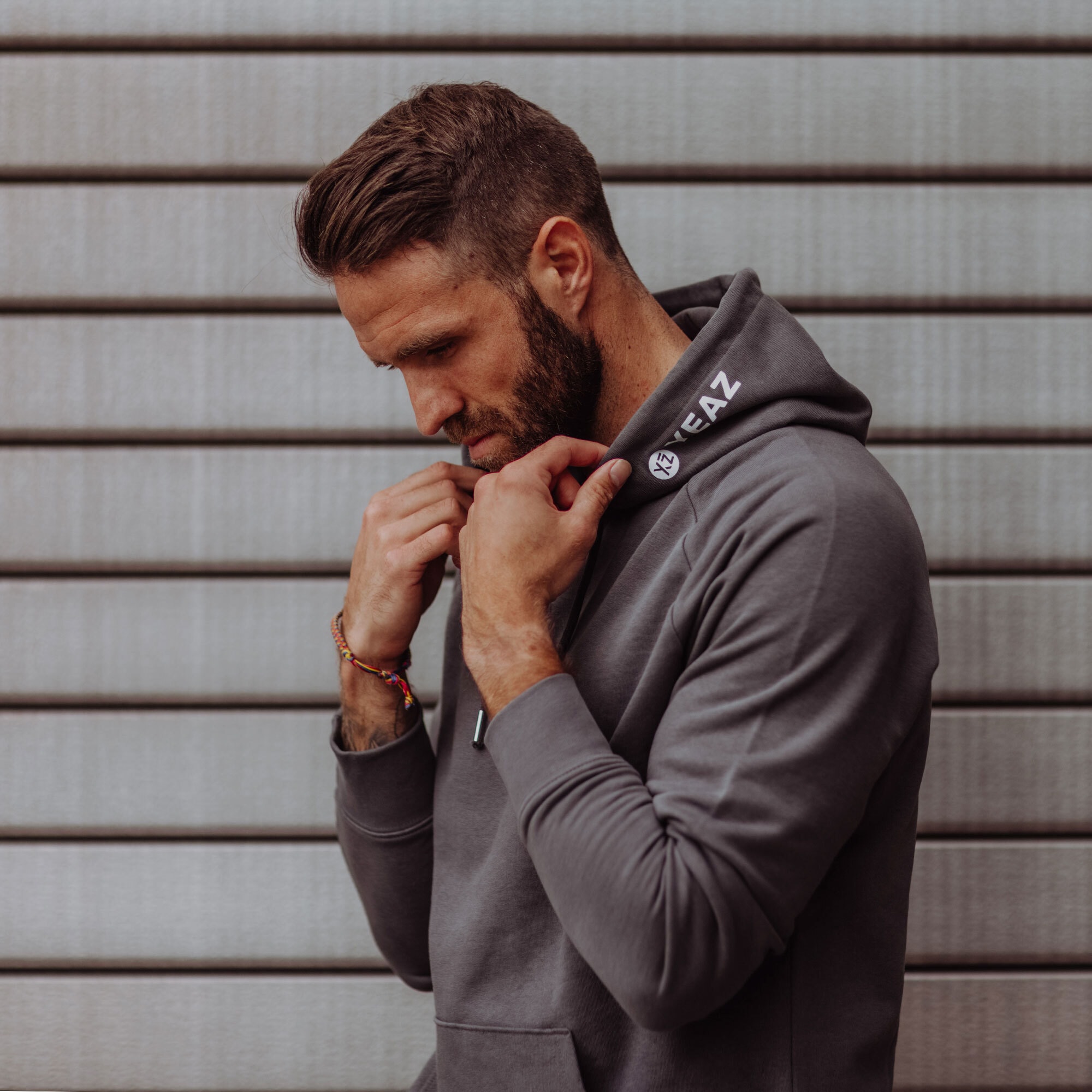 YEAZ Kapuzenpullover »Hoodie Smoke Grey (unisex) CUSHER«