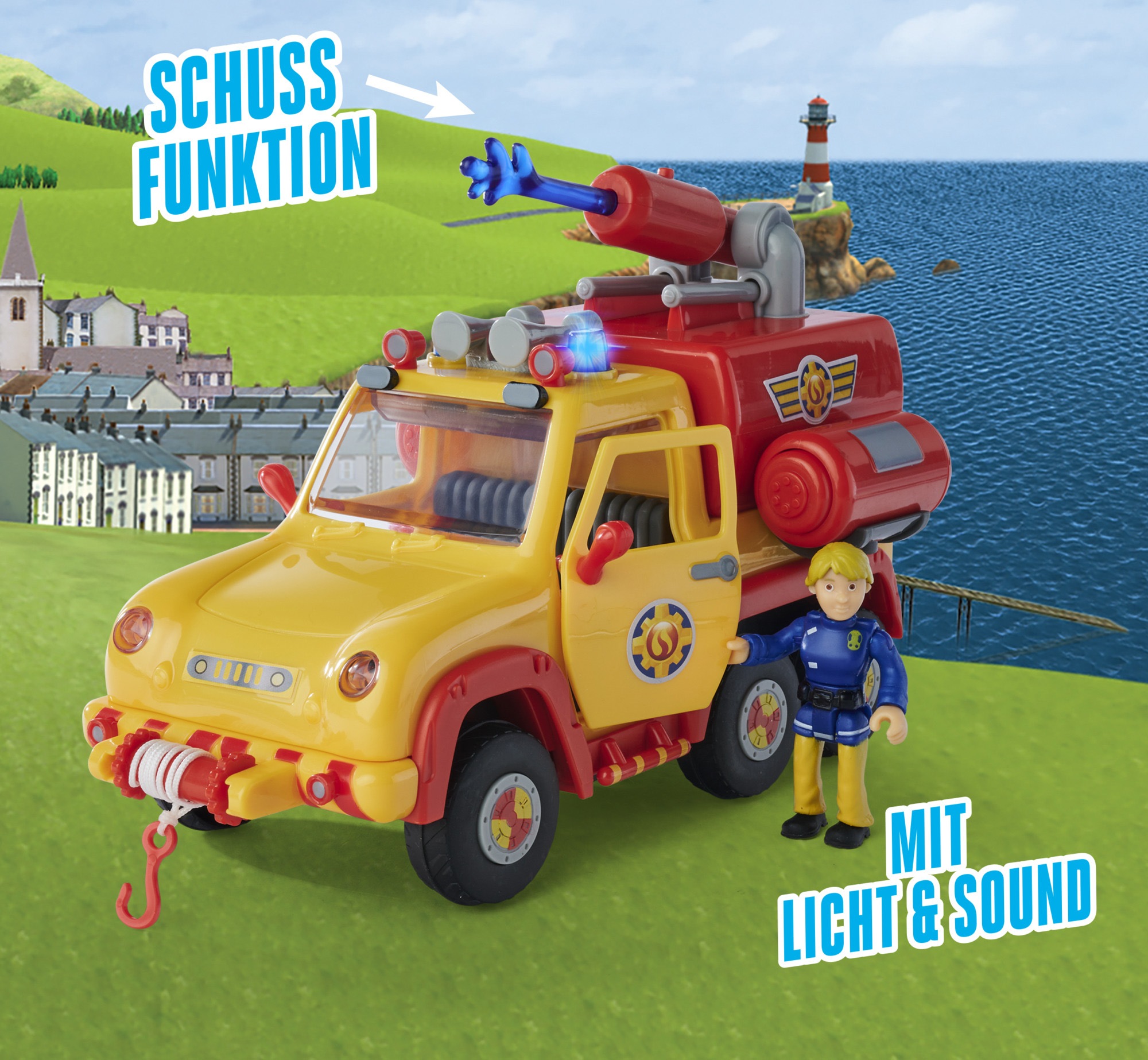 SIMBA Spielzeug-Feuerwehr »Feuerwehrmann Sam, Venus 2.0«, mit Sound- und Lichteffekten