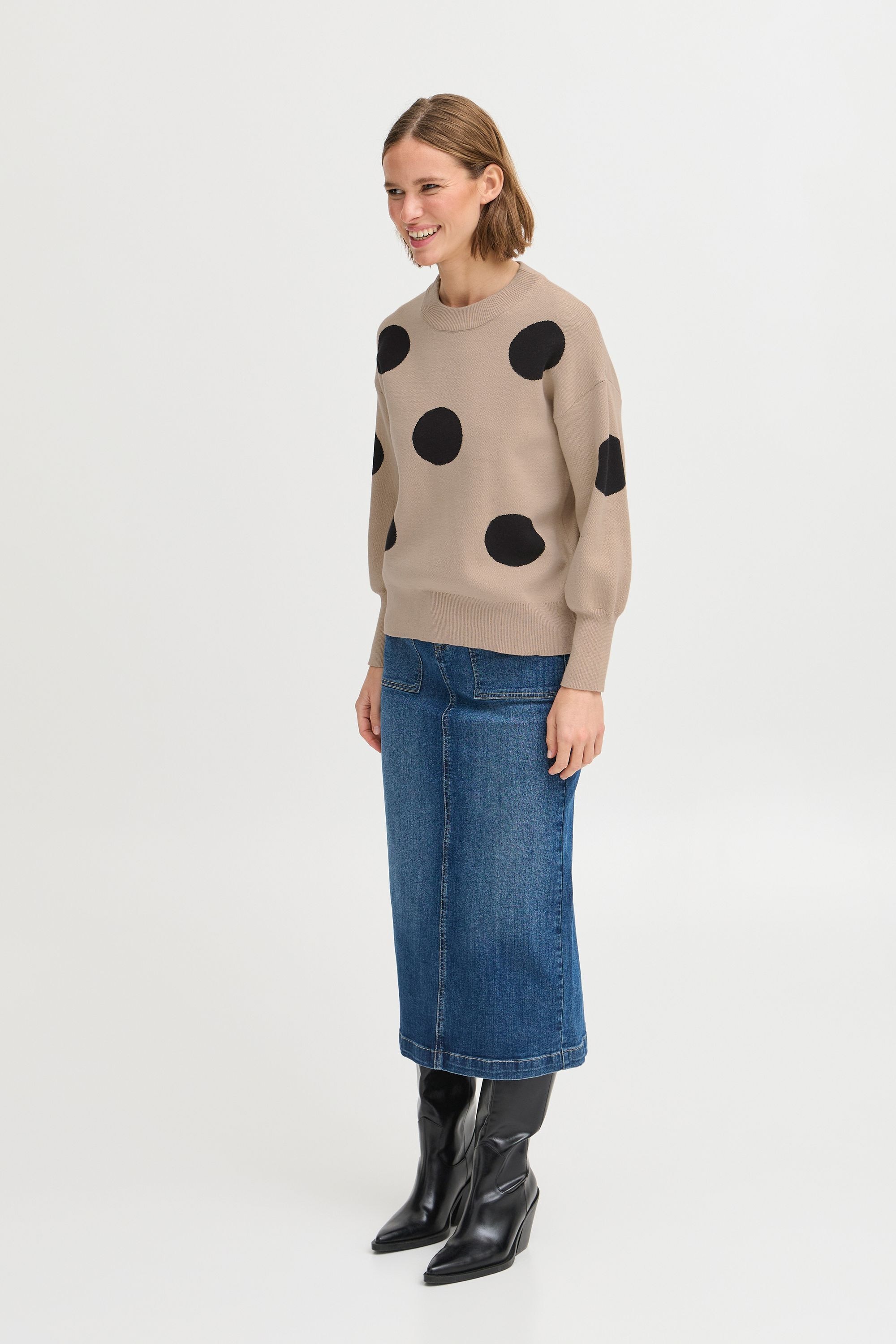 b.young Strickfleece-Pullover »Strickpullover BYOMME DOT JUMPER -«