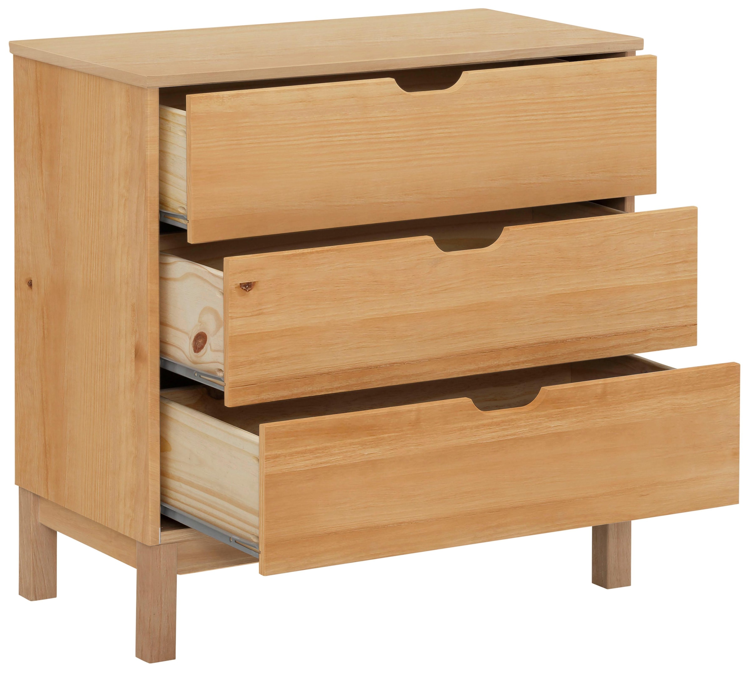 Home affaire Kommode »Post« aus massivem Kiefernholz, mit Stauraummöglichkeiten, Breite 76 cm