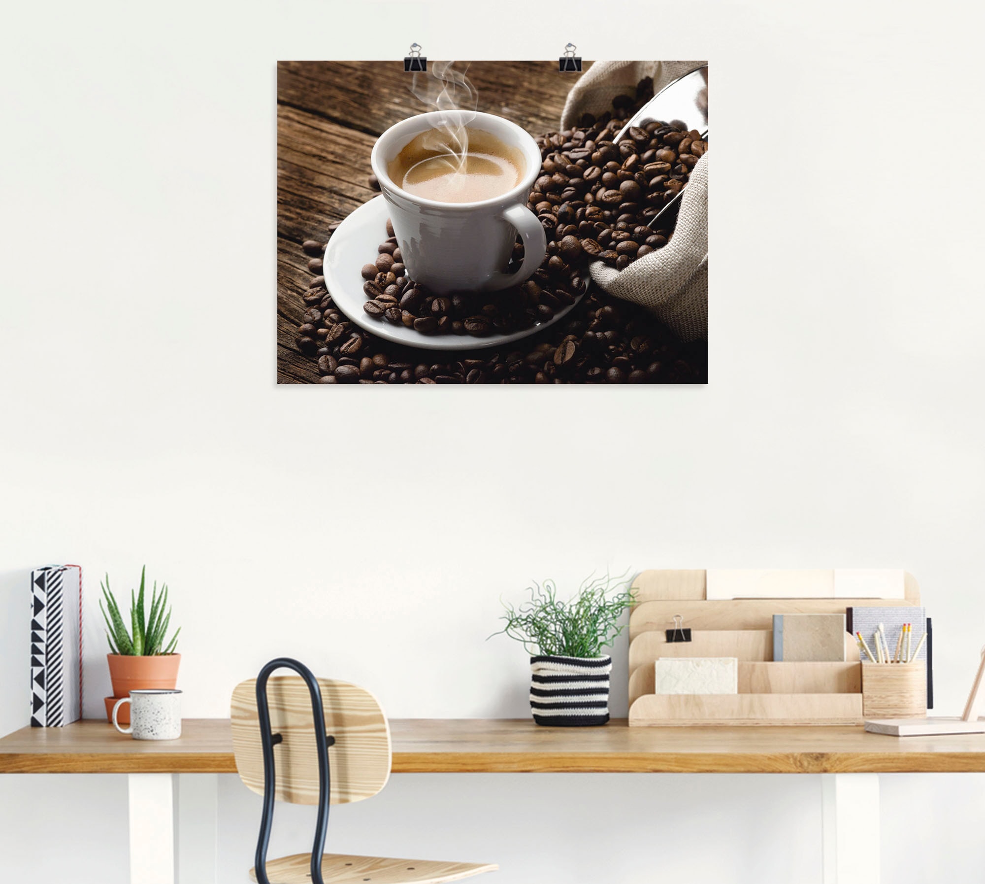 Getränke, Raten Kaffee«, Artland Wandbild bestellen (1 »Heißer Kaffee St.) dampfender - auf