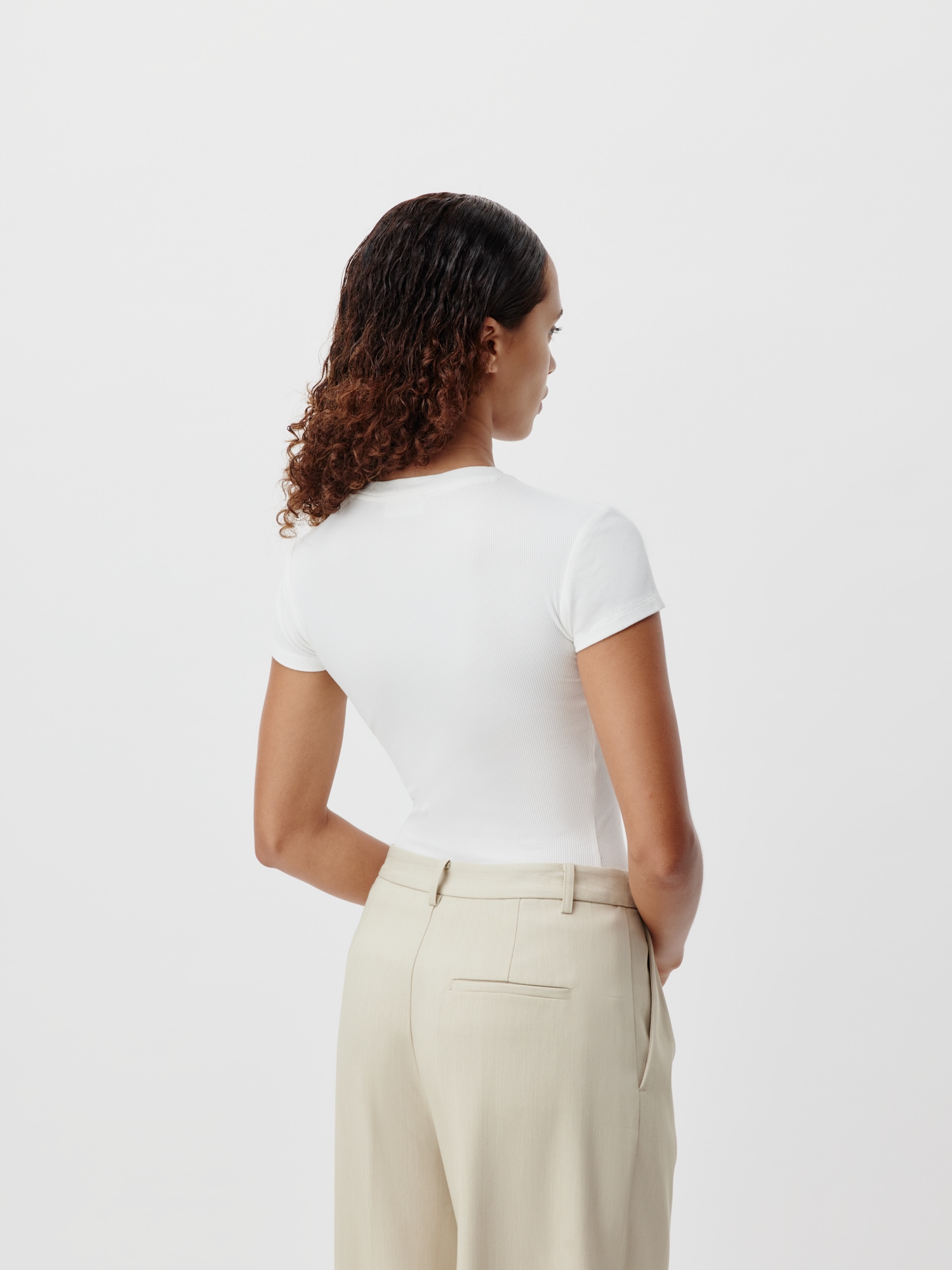 LeGer T-Shirt »LeGer by Lena Gercke«, Figurbetont mit Rundhalsausschnitt