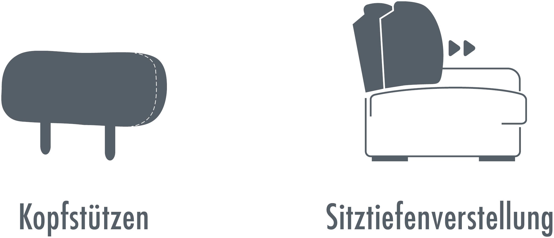 Die PlanBar Ecksofa »MP-IN20041 L-Form«, optional Sitztiefenverstellung und Kopfstützen