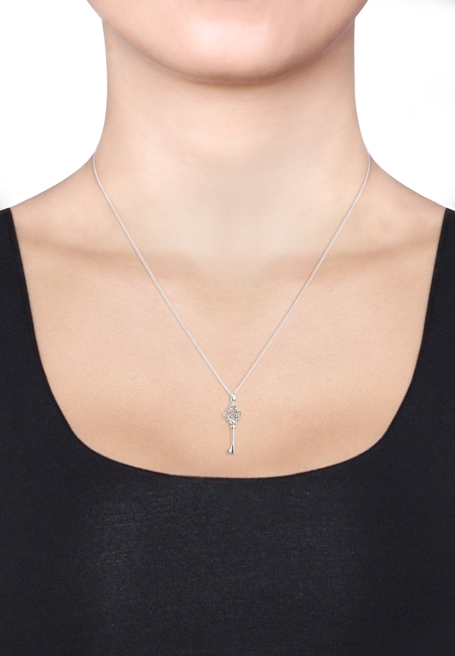 Elli Kette mit Anhänger »Halskette Schlüssel 925 Sterling Silber«