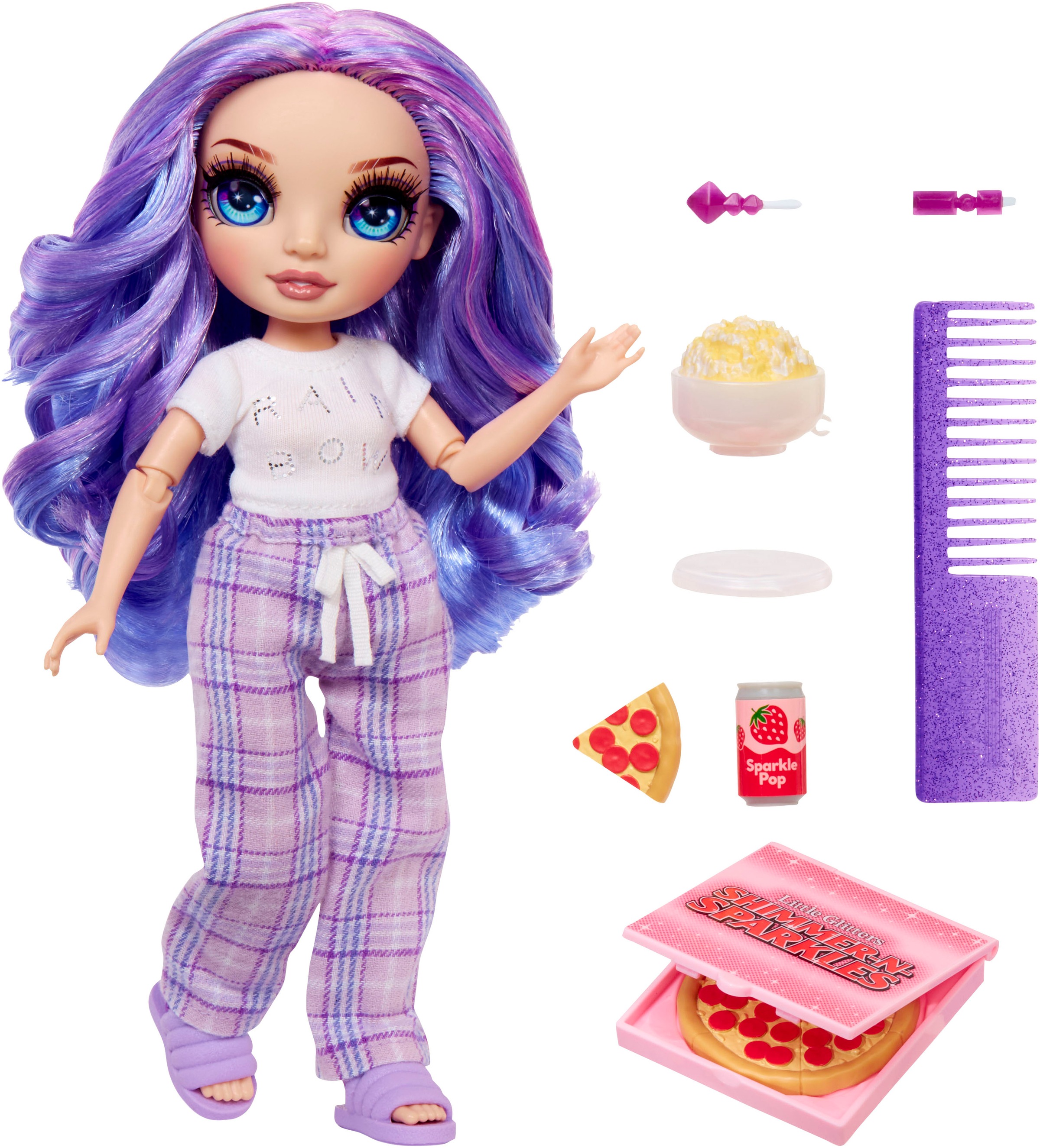 RAINBOW HIGH Anziehpuppe »Junior High PJ Party Fashion Doll Violet (Purple)«