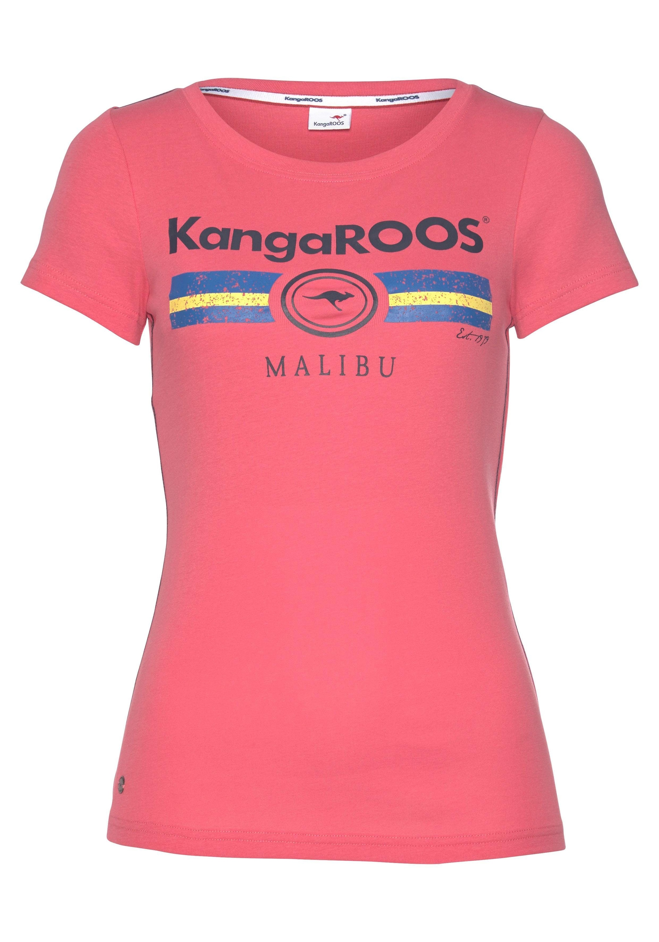 ♕ Print bei mit Label KangaROOS Metallic T-Shirt,
