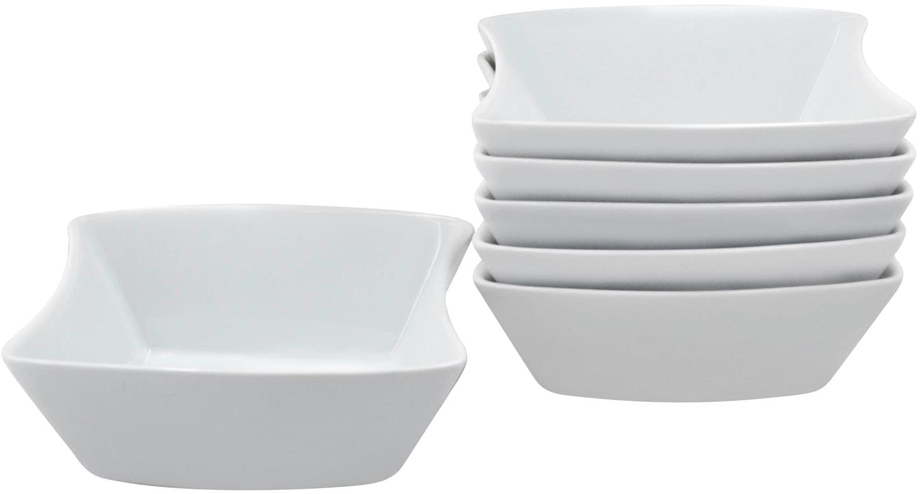Retsch Arzberg Schale »SANDY« 6 Stk. aus Porzellan 15x13cm, vielseitig verwendbar, ungewöhnliche Form, klassisches Weiß