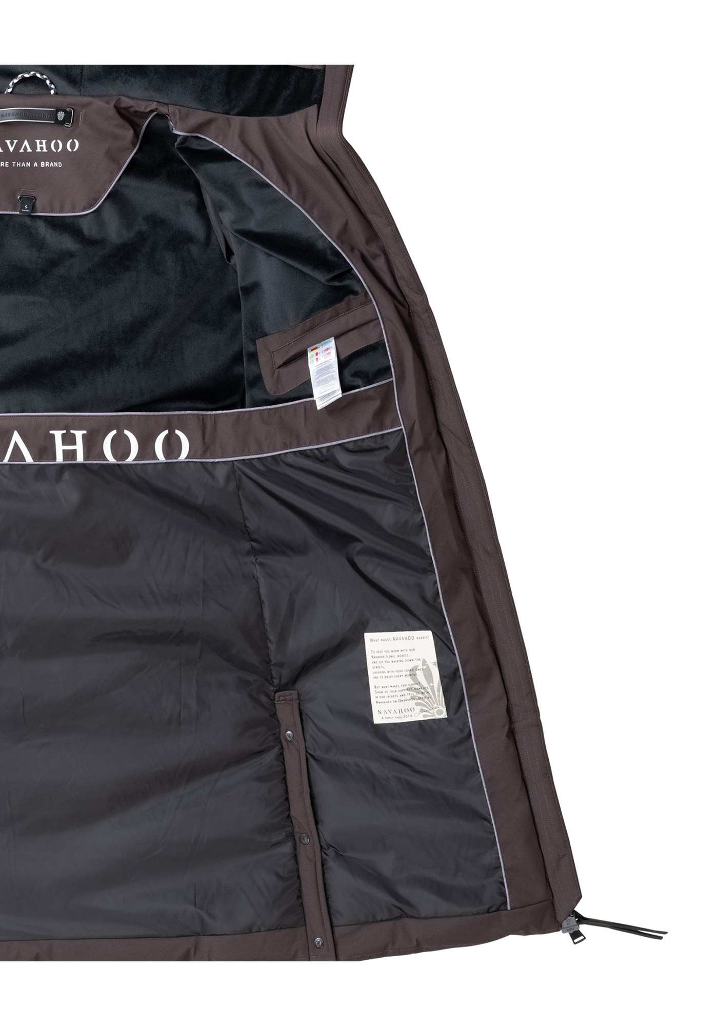 Navahoo Winterjacke »Navahoo Schmatzibaer lange Damen Winter Steppjacke N009«