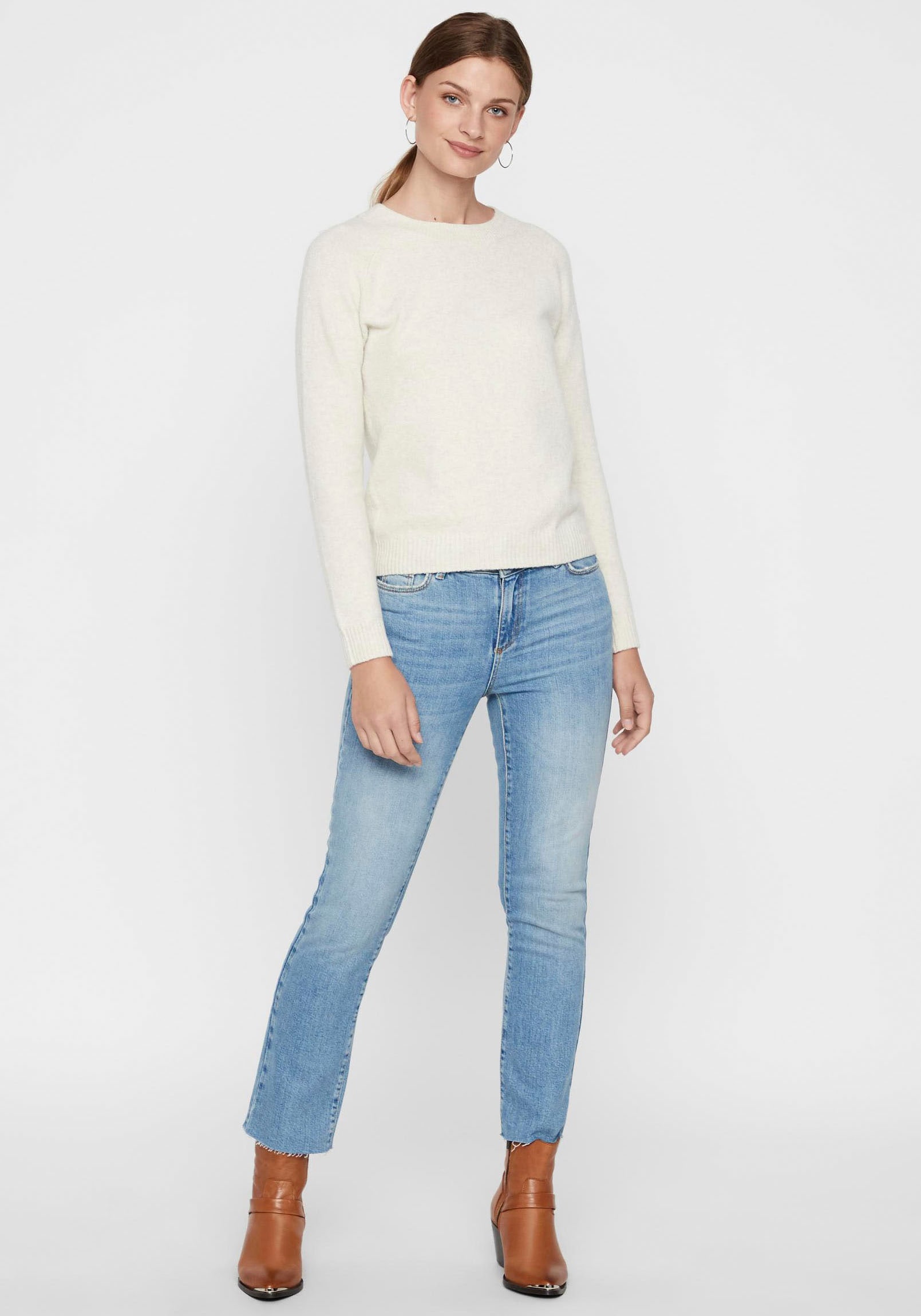 Vero Moda Rundhalspullover »VMDOFFY«, in melierter Optik