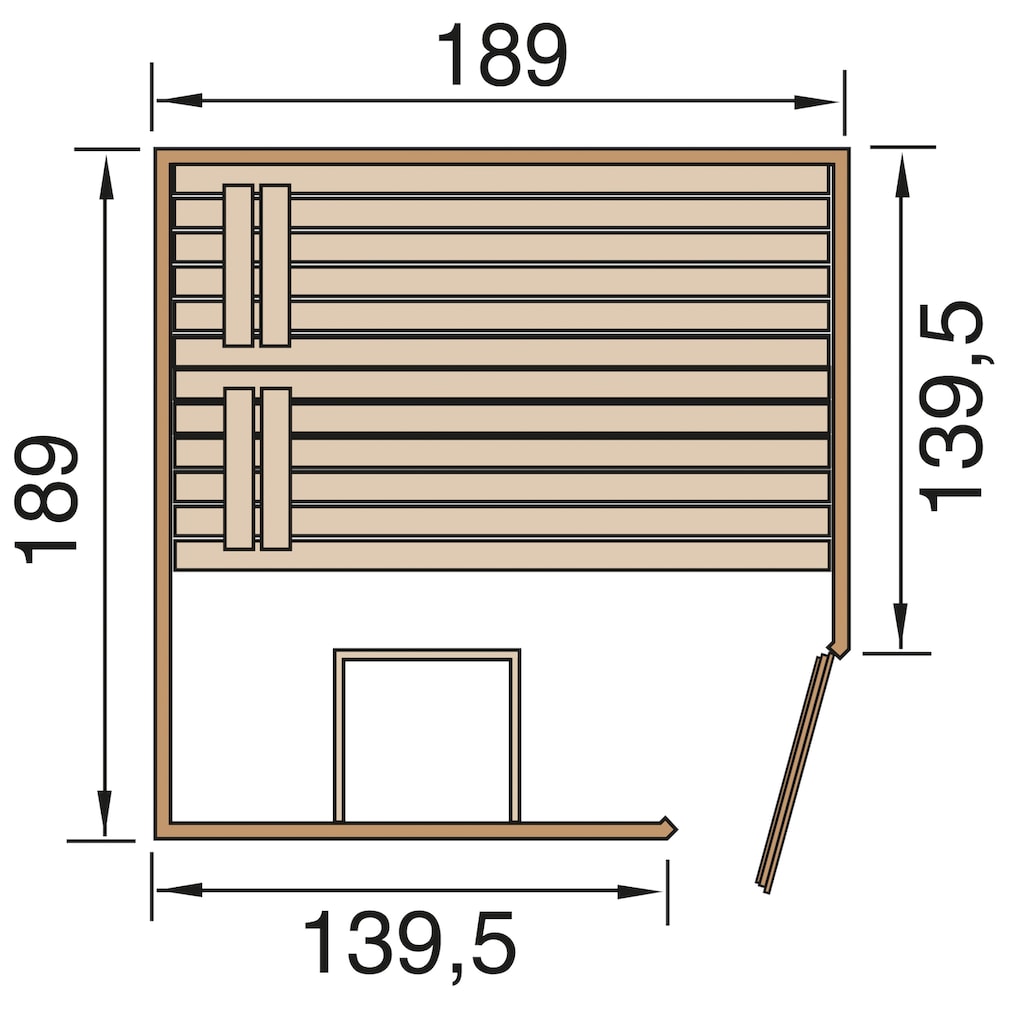 weka Sauna »L_ars Trend Eck 2«