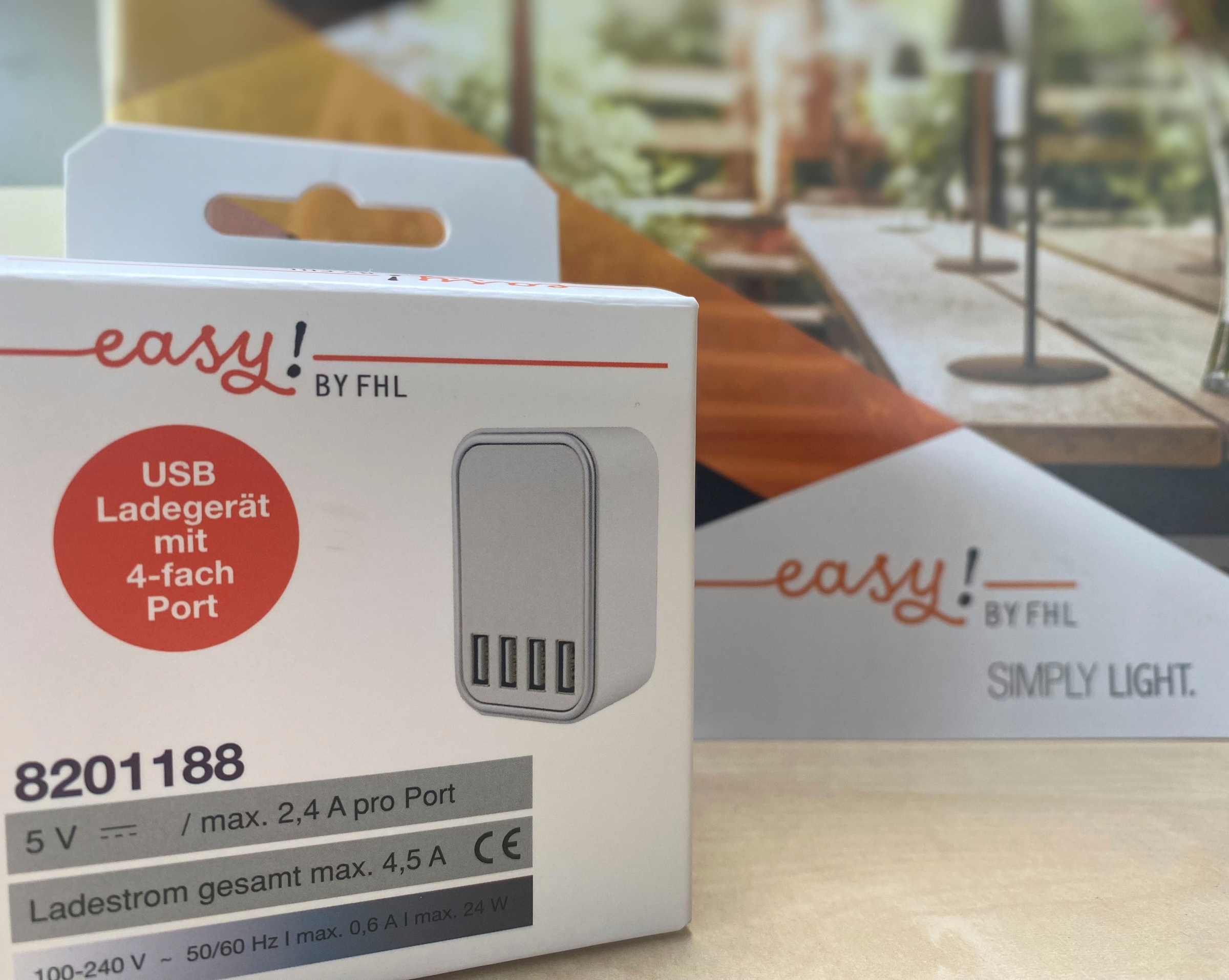easy! BY FHL USB-Adapter »Hub Ladeadapter - 4 mal USB-Port«, Ladeadapter USB, Adapter, 4X USB-Port, Eurostecker, ohne USB-Kabel