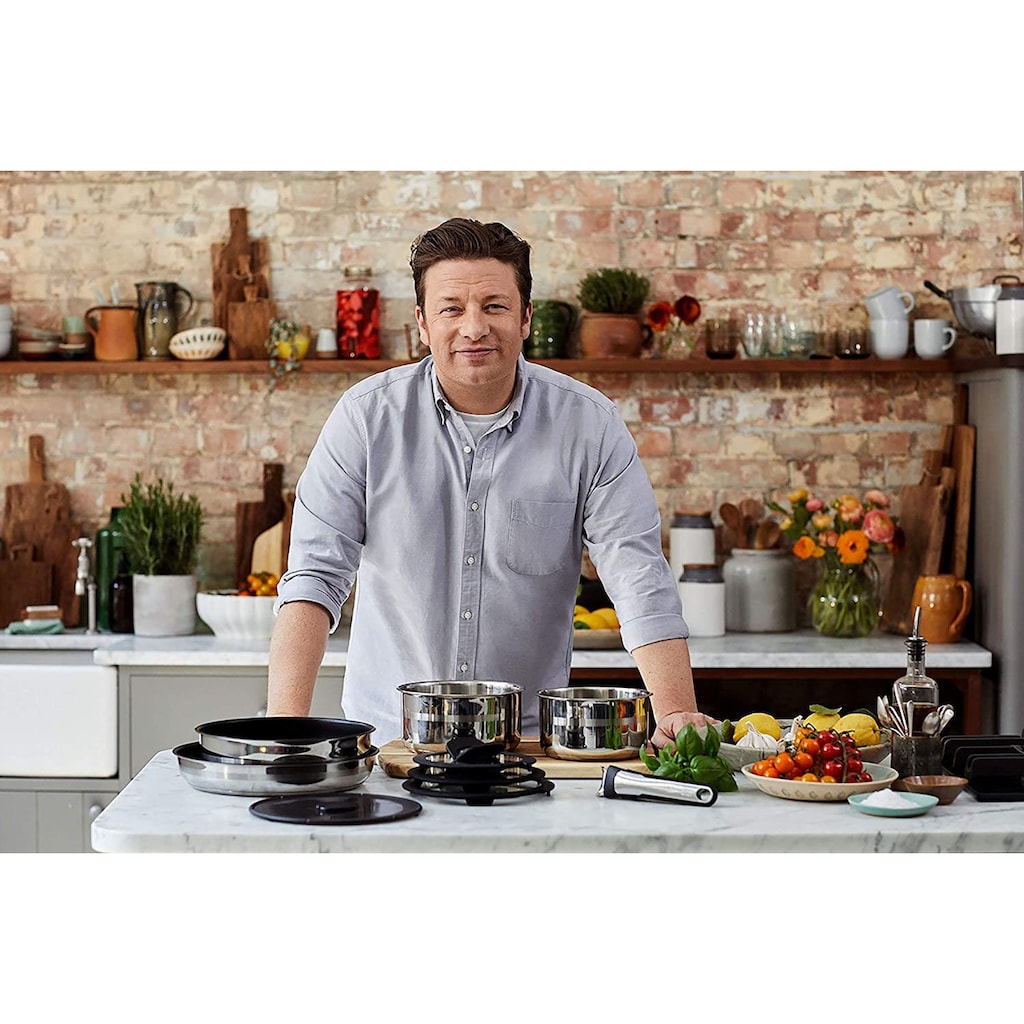 Tefal Pfannen-Set »Jamie Oliver Ingenio«, Edelstahl, (Set, 9 tlg.)