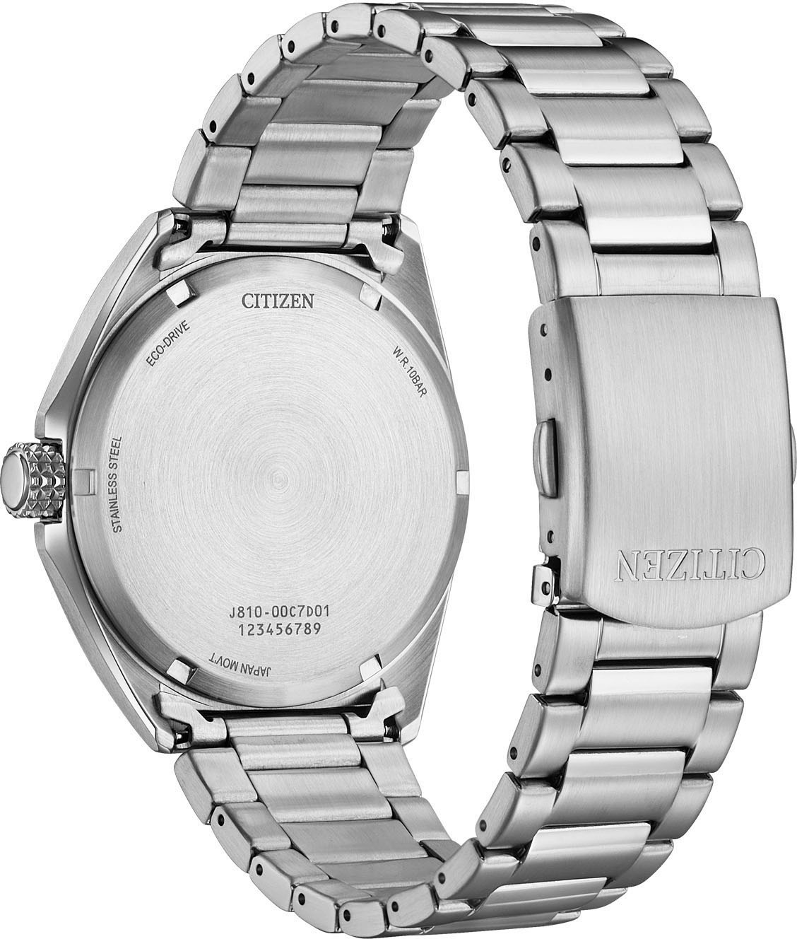 Citizen Solaruhr Armbanduhr, Herrenuhr, Edelstahlarmband, analog, Datum, Eco-Drive