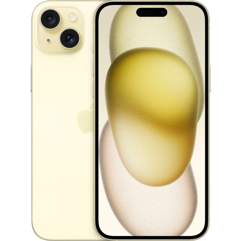 Apple Smartphone »iPhone 15 Plus 128GB«, gelb, 17 cm/6,7 Zoll, 128 GB Speicherplatz, 48 MP Kamera