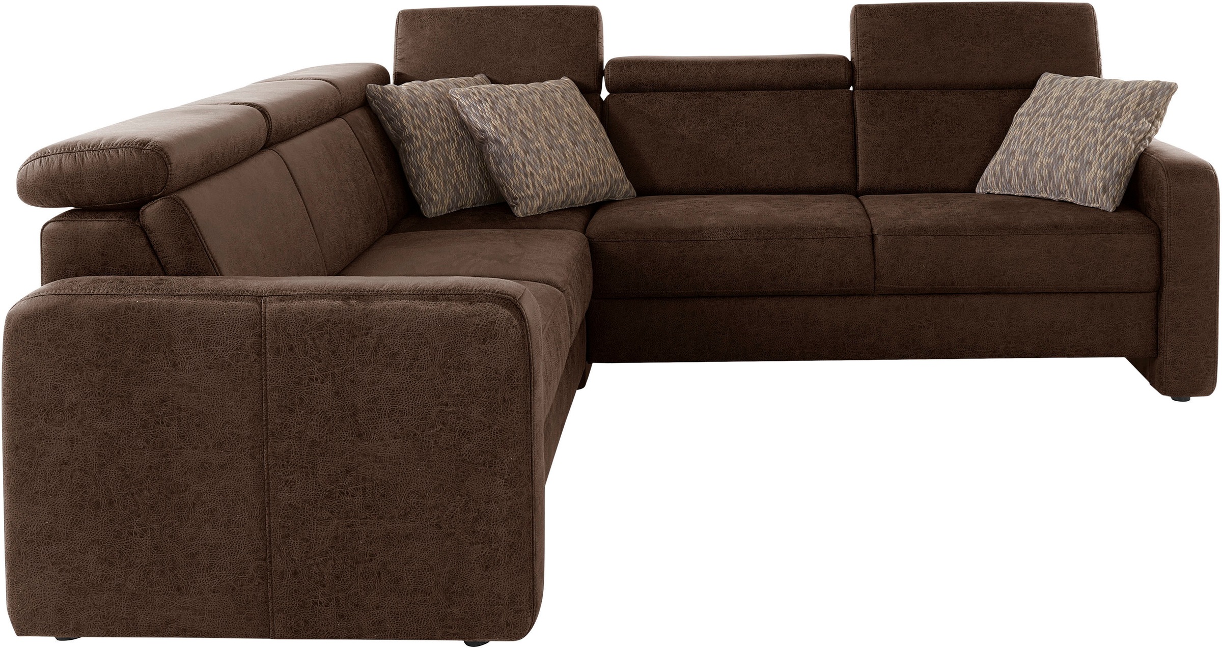 sit&more Ecksofa »Bologna L-Form«, Kopfteilverstellung, wahlweise mit Bettfunktion und Schubkasten