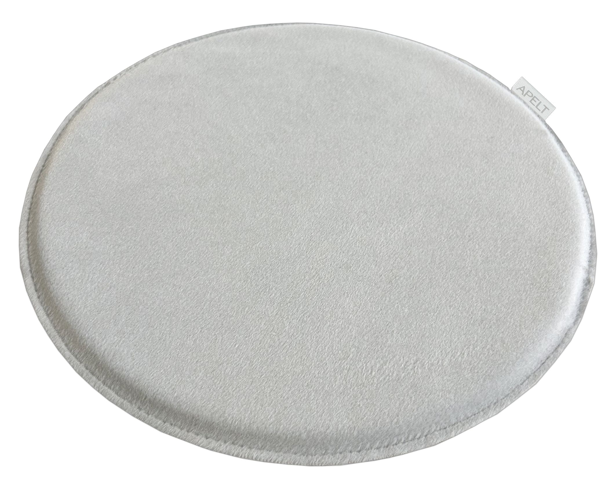 APELT, Stuhlkissen »Tyrol« Schaumstoffplatte, hellgrau + unifarben, Polyester, B/L: 34 cm x 34 cm - 1 Stk.