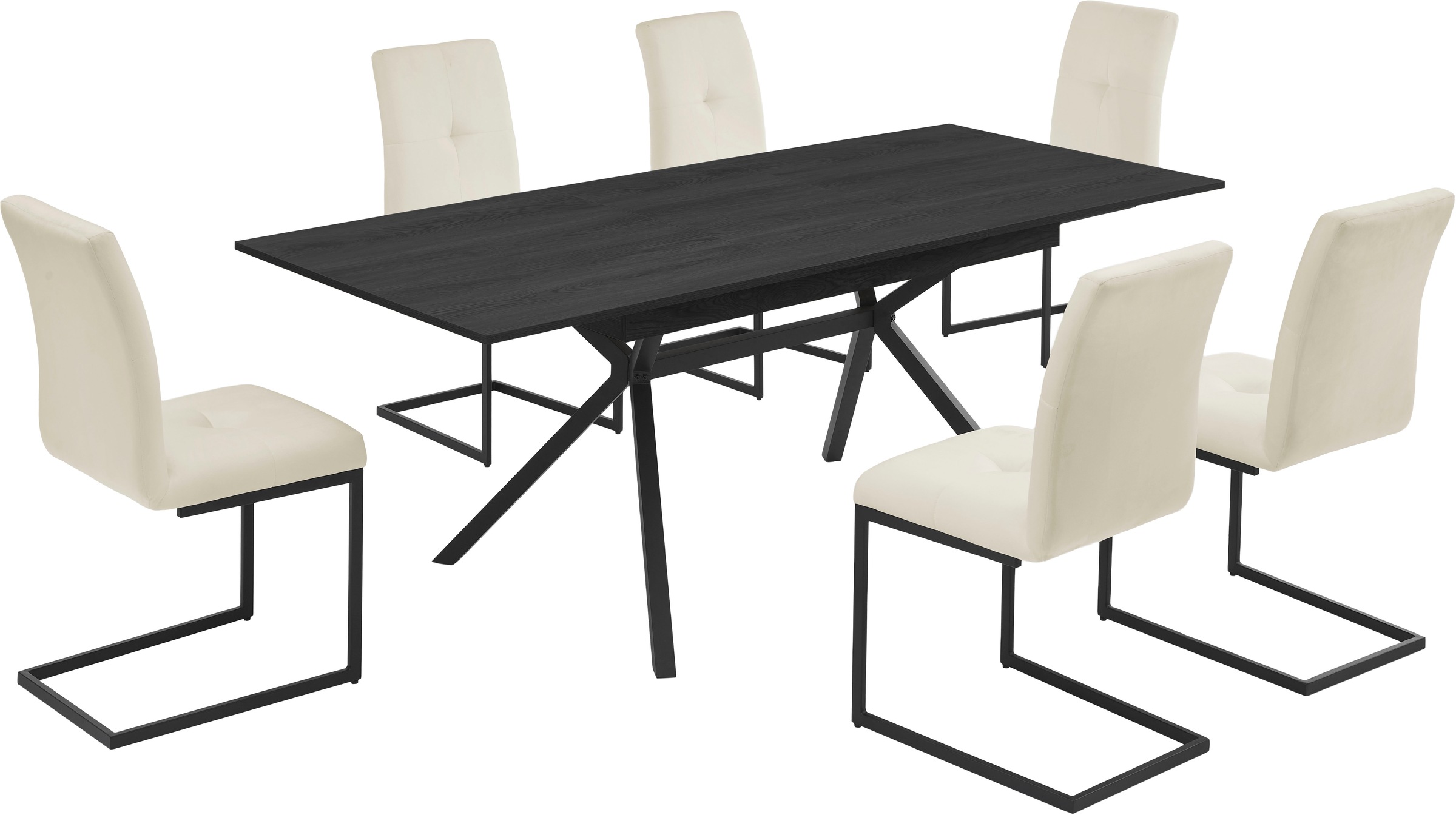 INOSIGN Esszimmerstuhl »Vendy« (Set) 2 Stk.mit verstellbaren Füßen und robustem, pulverbeschichtetem Gestell.