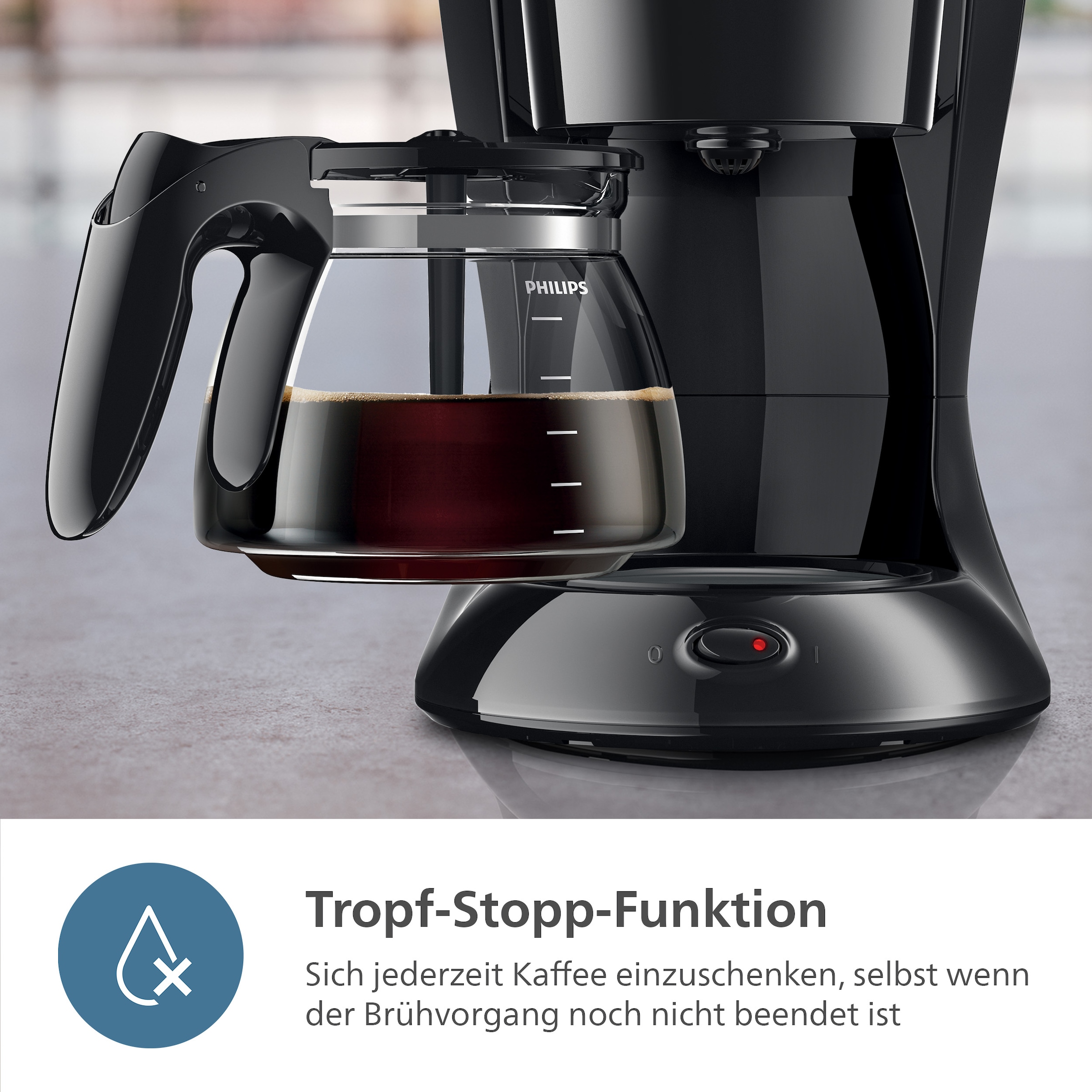 Philips Filterkaffeemaschine »HD7461/20 Daily Collection«, 1,2 l Kaffeekanne, Papierfilter, 1x4, Aroma-Twister, Tropfstopp, Abschaltautomatik, Schwarz