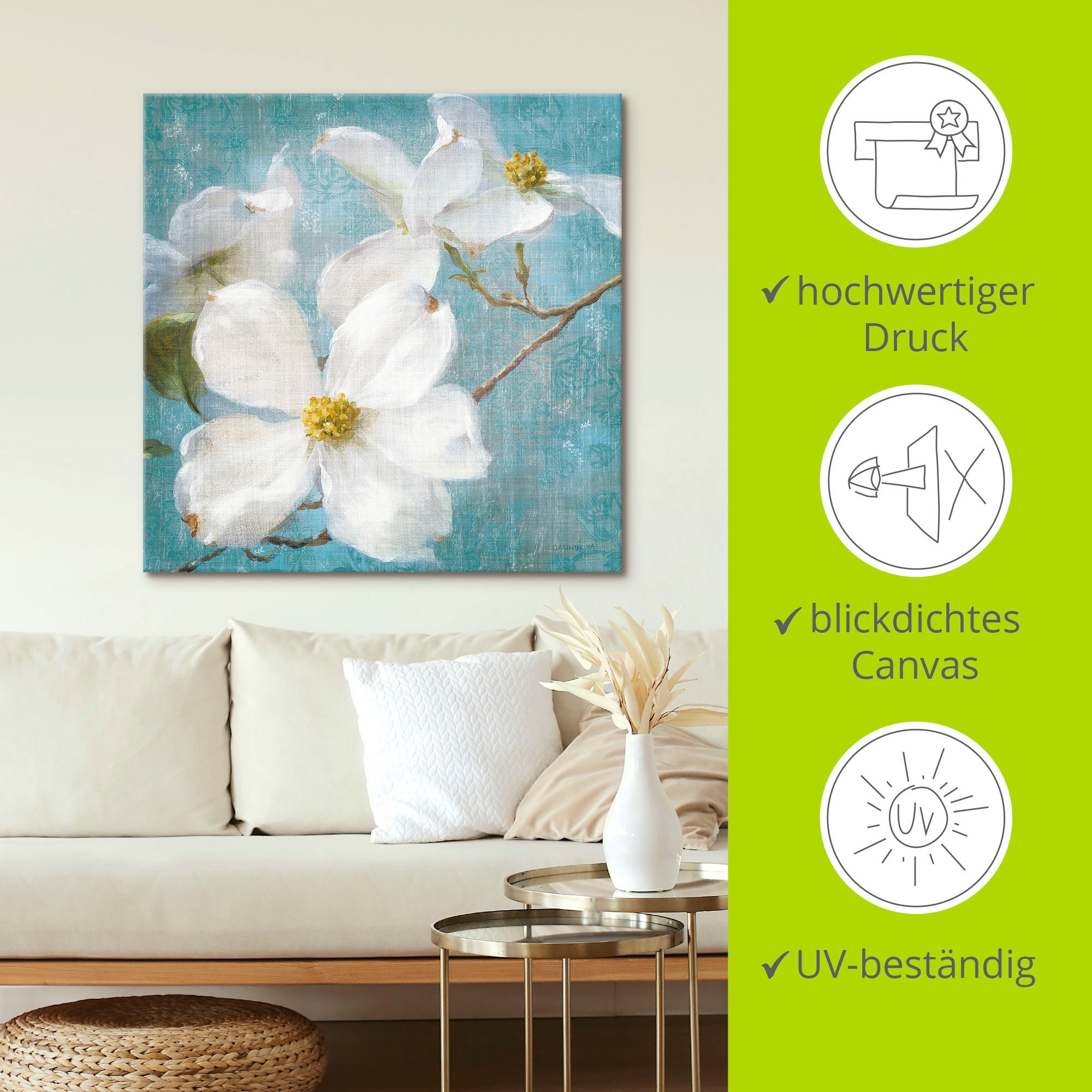 Artland Wandbild »Vintage Blüte I« 1 Stk. tlg. als Leinwandbild, Poster, Wandaufkleber in verschied. Größen