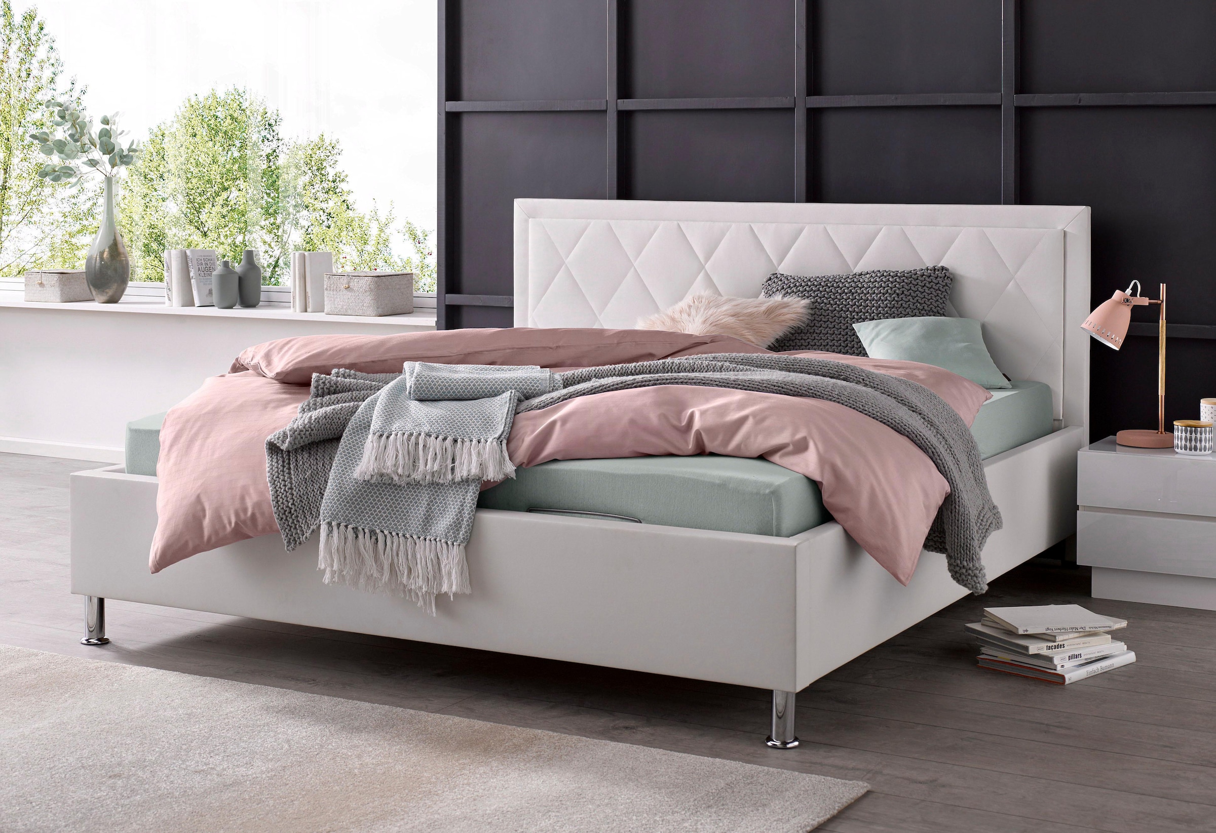 ATLANTIC home collection Polsterbett »Johanna«, mit Lattenrost und Bettkasten