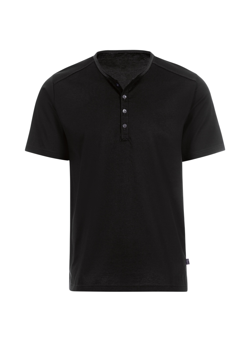 Trigema T-Shirt »TRIGEMA T-Shirt mit Knopfleiste DELUXE Baumwolle«, (1 tlg.)