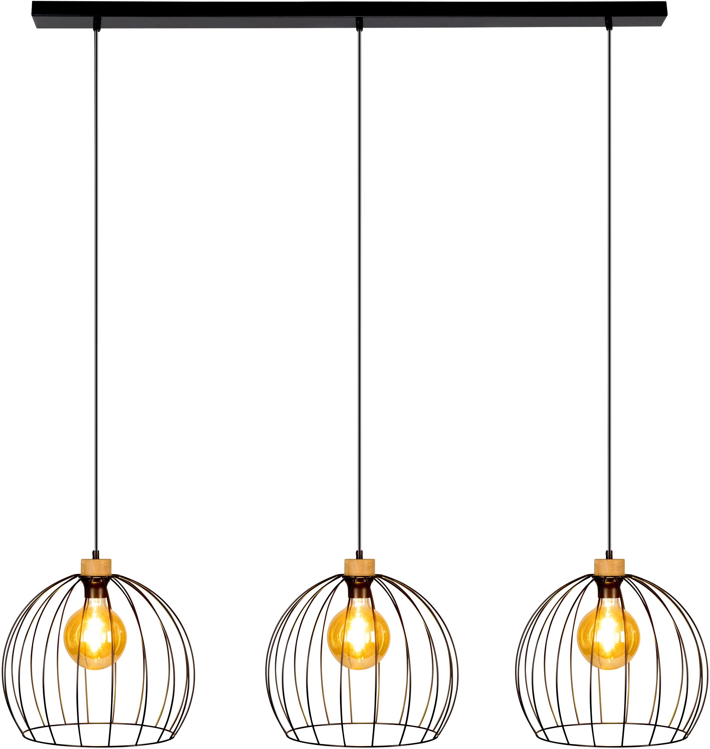 BRITOP LIGHTING Hängeleuchte »Coop«, 3 flammig, Leuchtmittel E27 | ohne Leuchtmittel-Leuchtmittel wechselbar, Dekorative Leuchte aus Metall, passende LM E27 / exkl., Made in Europe