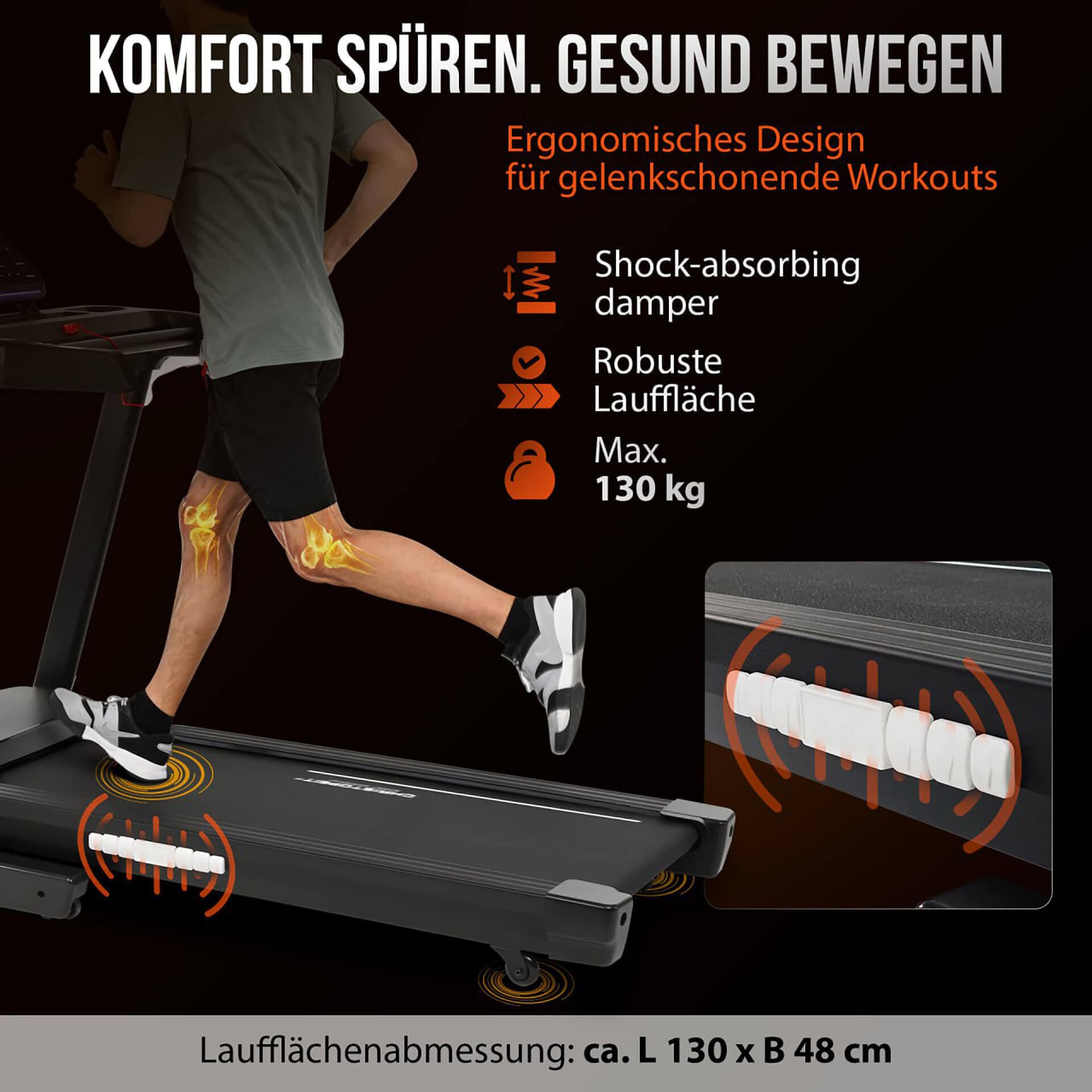 Christopeit Sport® Laufband »Laufband TM 4500 S« bis max. 20 km/h, 130 kg max. Benutzergewicht