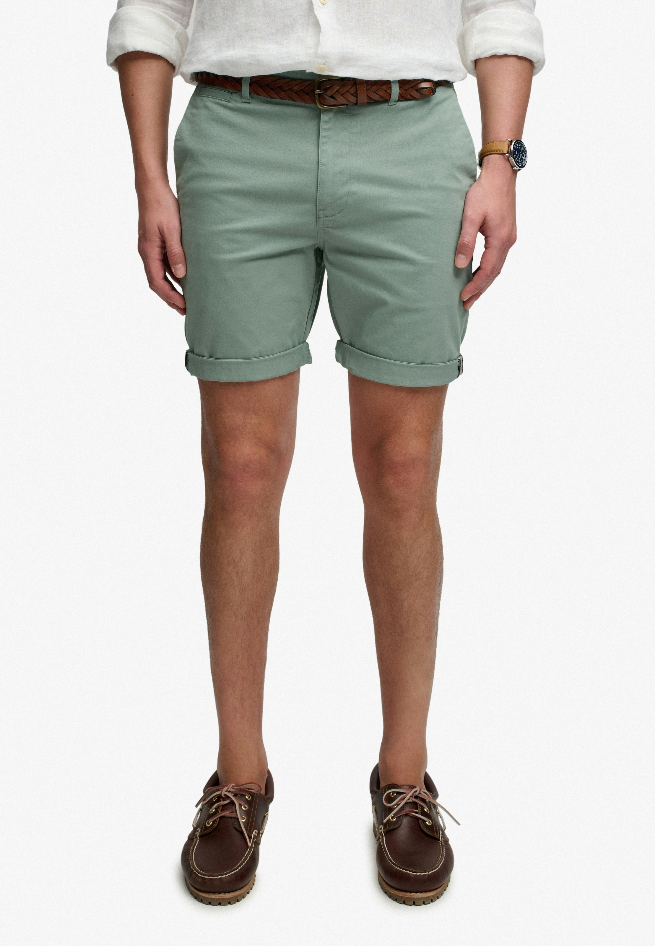 Superdry Chinoshorts »PREMIUM REGULAR CHINO SHORT«  aus Baumwollmischung mit Elasthan, Relaxed Fit, unifarben, knielang