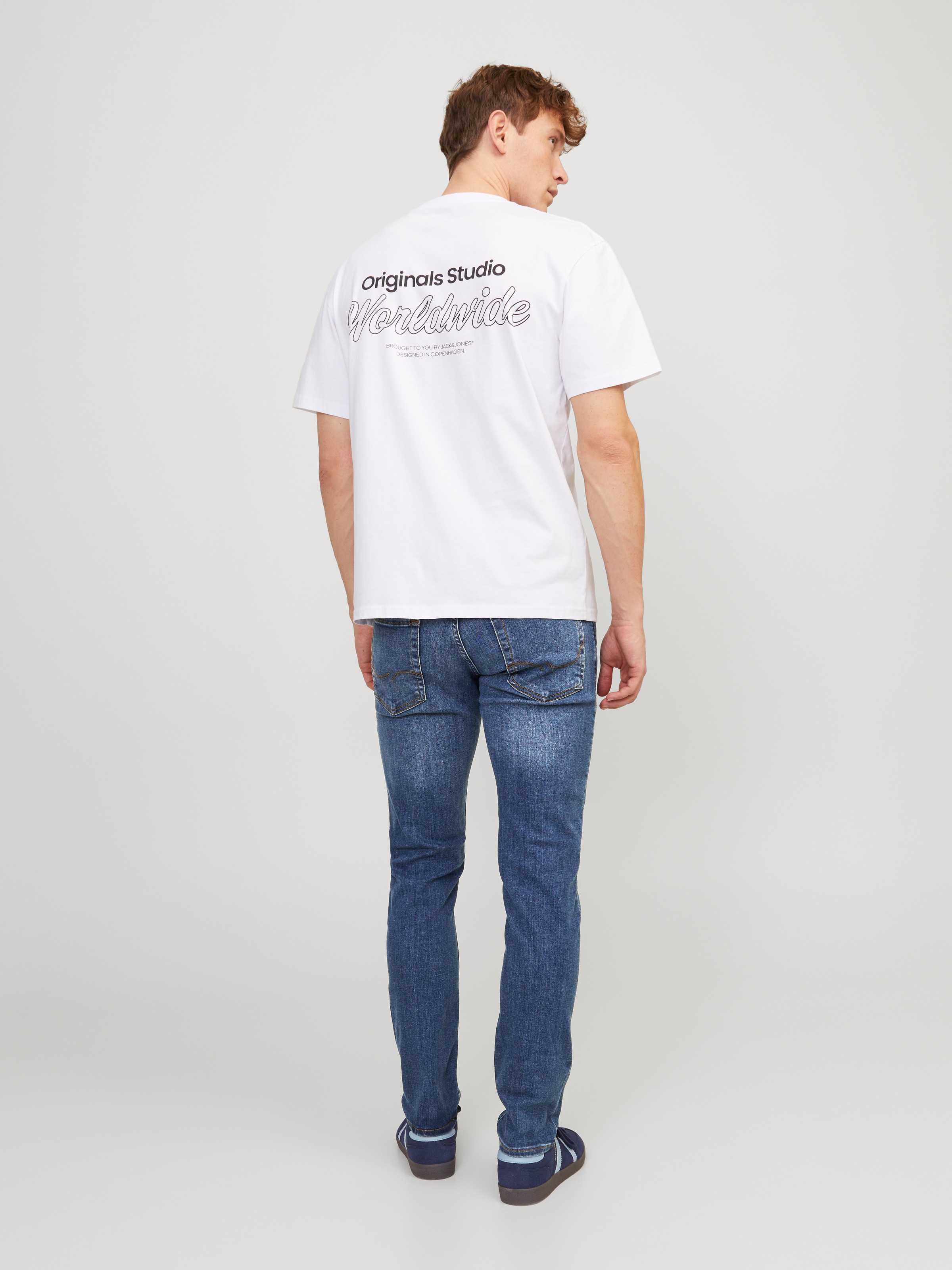 Jack & Jones Slim-fit-Jeans »JJIGLENN  Slim-Fit mit Stretch und praktischer 5-Pocket-Form« mit Abriebeffekten