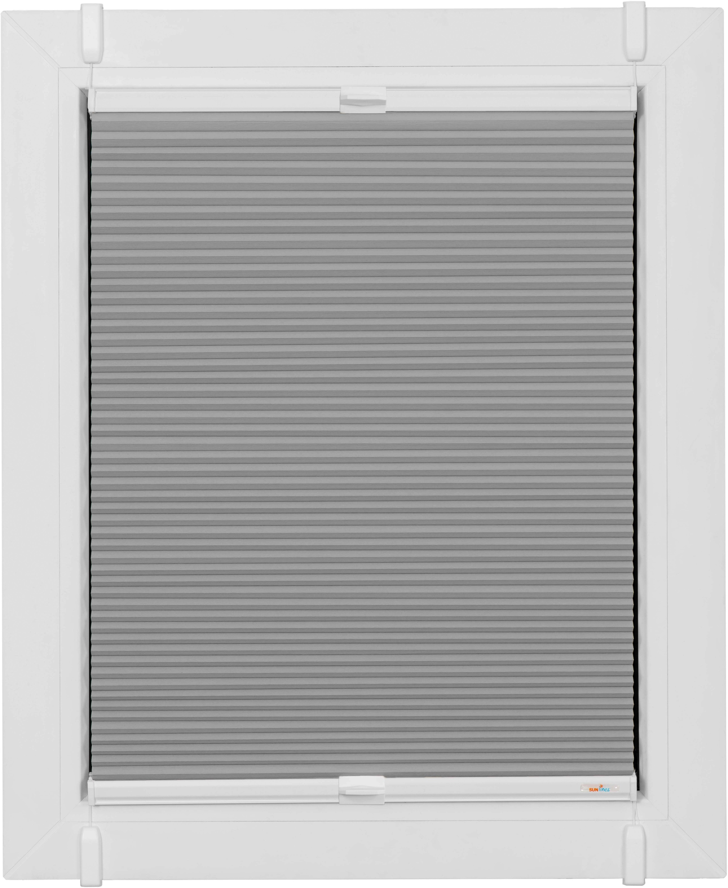 sunlines Wabenplissee "One Size Style Honeycomb VD" verdunkelnd ohne Bohren verspannt Zubehörfarbe weiß, zum Klemmen