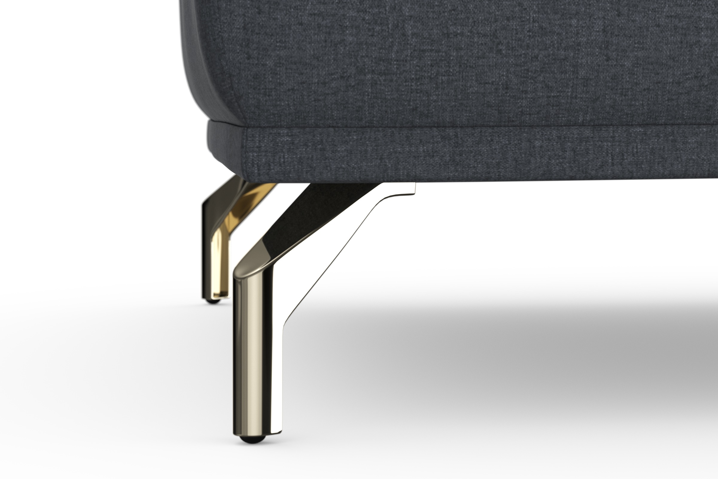 sit&more Hocker »Bailando«, mit Federkern und satinierten Nickelfüßen