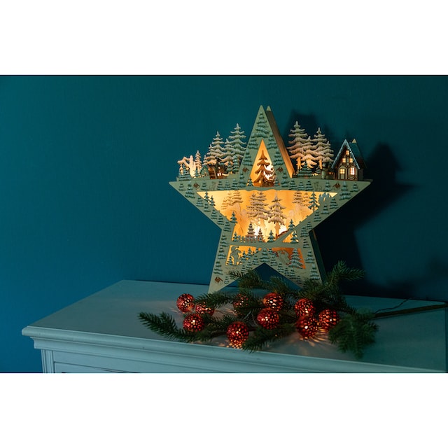 Myflair Möbel & Accessoires LED Dekoobjekt, Stern mit LED-Beleuchtung, aus  Holz, Höhe ca. 42 cm, Weihnachtsdeko online kaufen | mit 3 Jahren XXL  Garantie