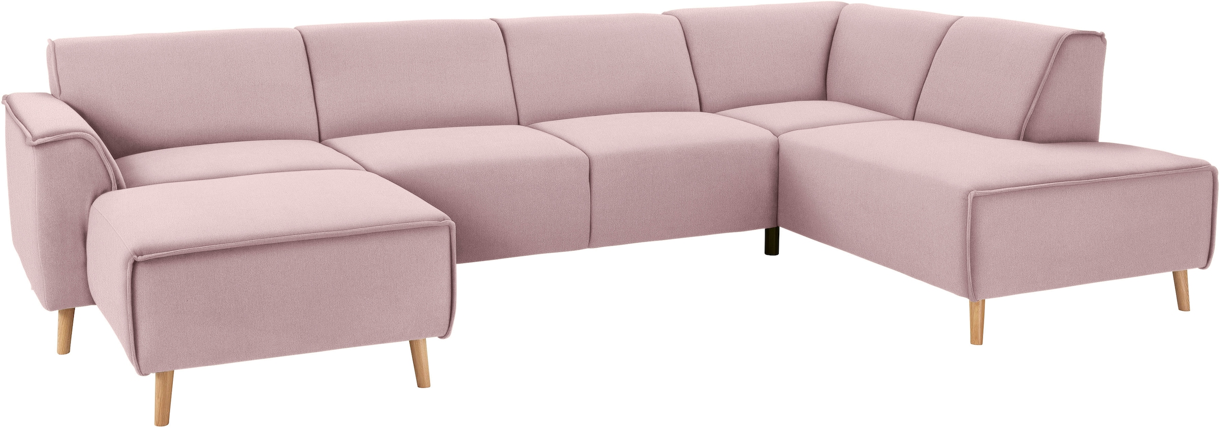andas Wohnlandschaft »Janek U-Form«, mit Federkern und Keder in scandinavischem Design