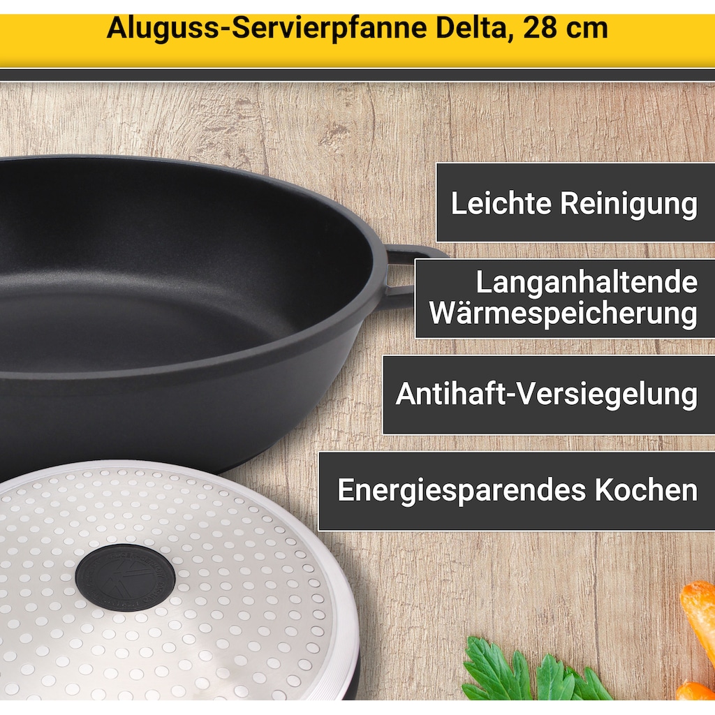 Krüger Schmorpfanne »Delta«, Aluminiumguss, (1 tlg.)