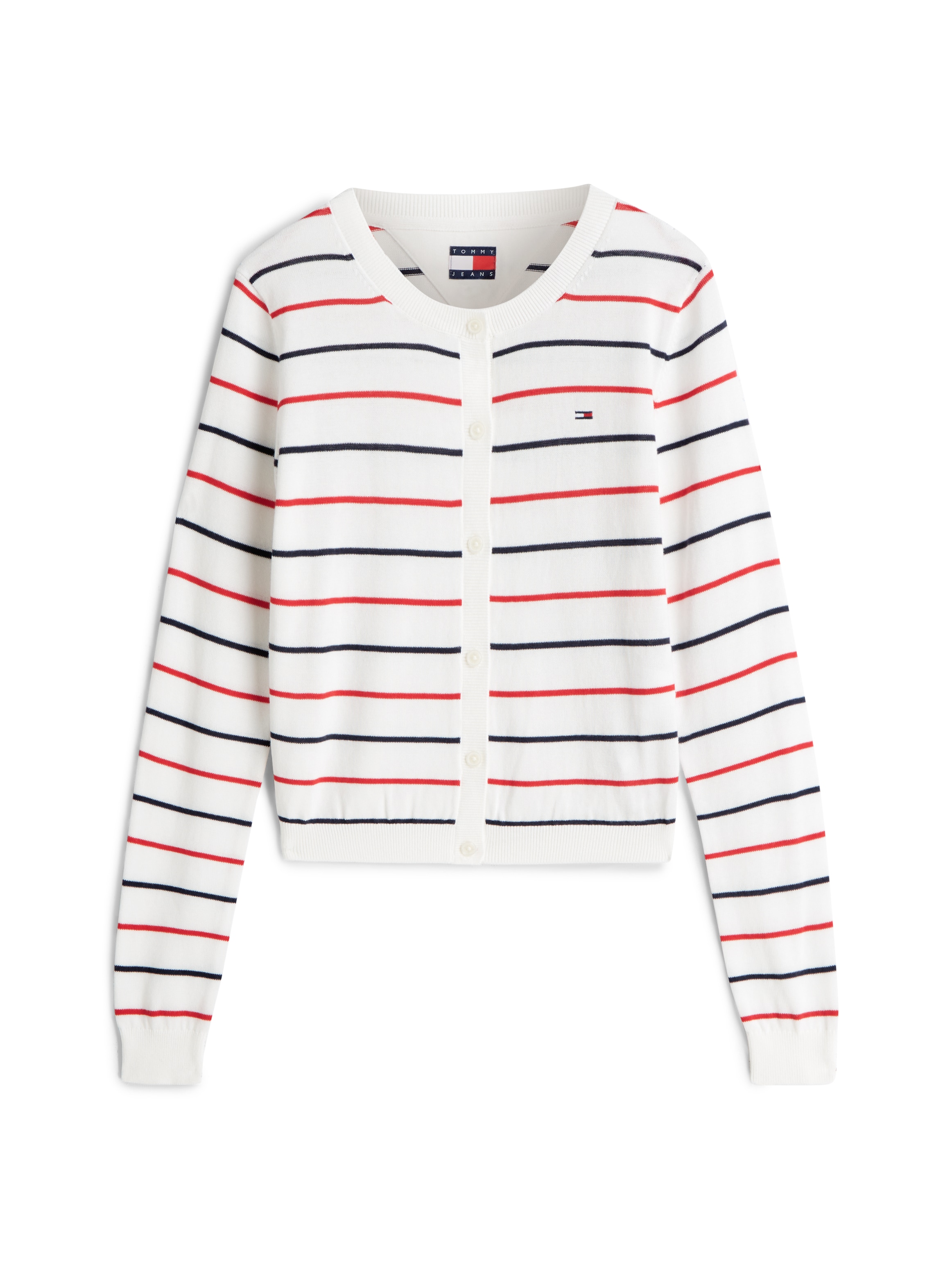 Tommy Jeans Strickjacke »TJW ESSENTIAL CREW NECK CARDIGAN« Baumwolle