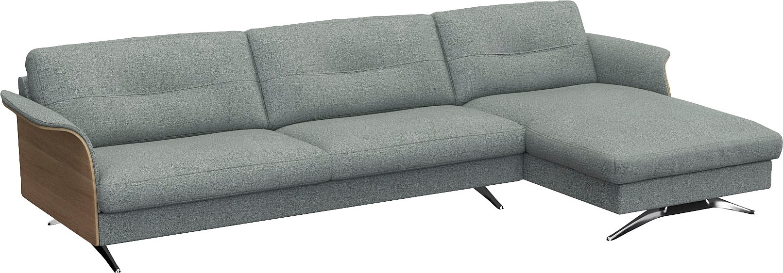 FLEXLUX Ecksofa »Glow, super bequem durch hochwertigem Sitzaufbau mit Federkern, L-Form«, Modernes skandinavisches Design