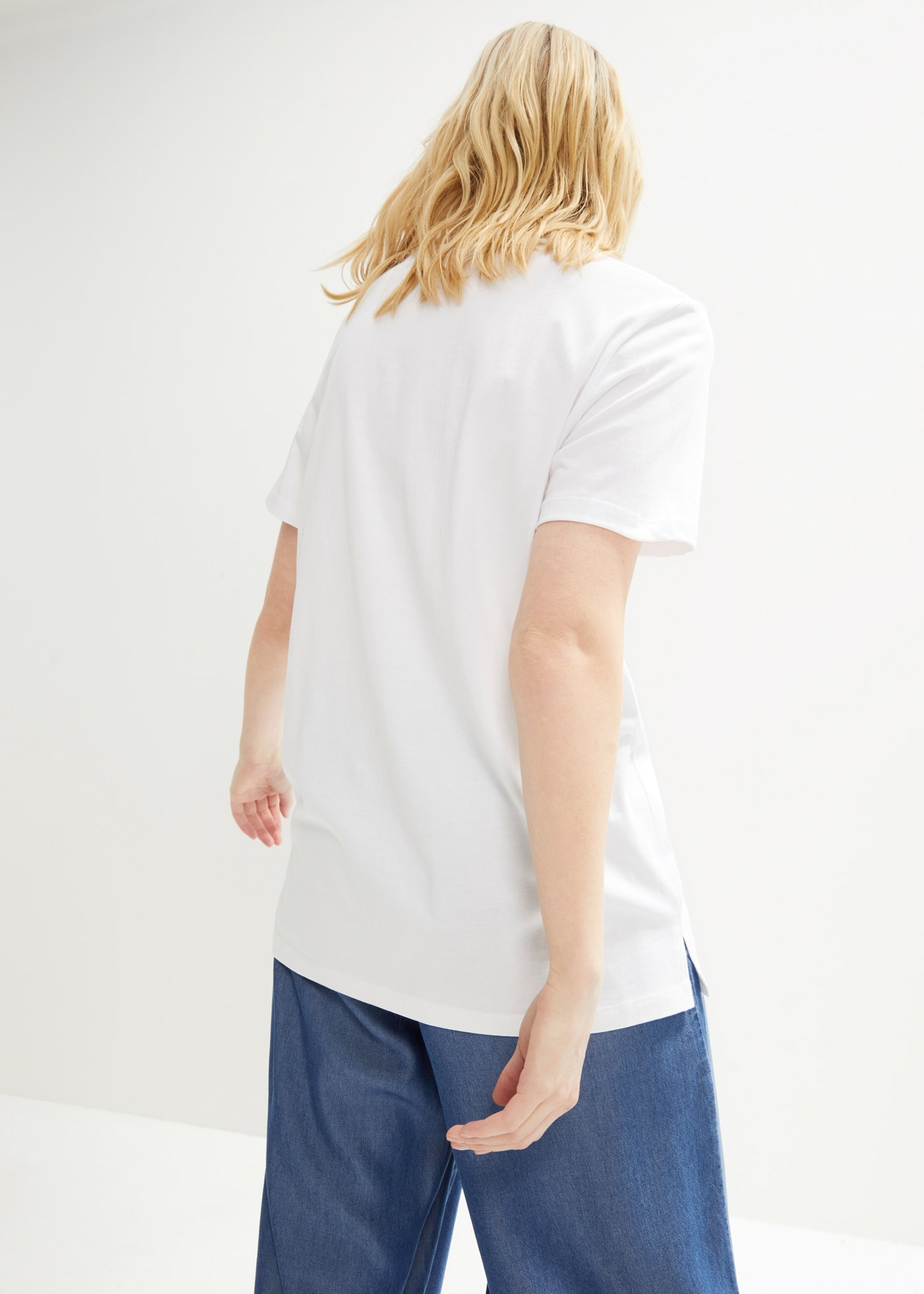 bonprix T-Shirt Oversize-Passform, Kurzarm-Design, aus Baumwolle, Casual Stil