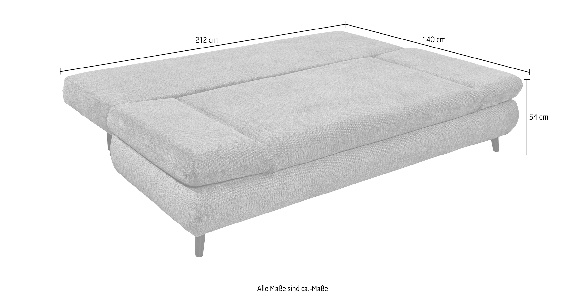 ED EXCITING DESIGN Schlafsofa »Sunny«, mit Bettkasten & Armteilverstellung