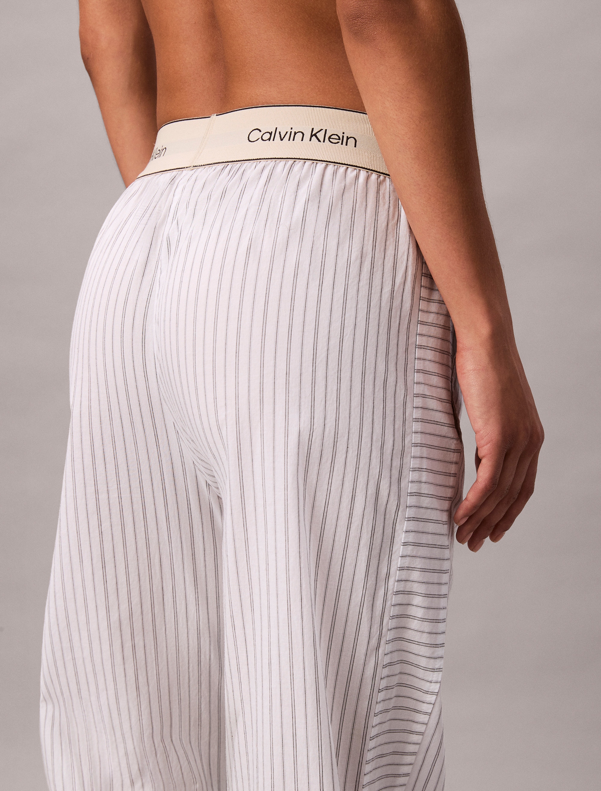 Calvin Klein Underwear Schlafhose »LOGO SUPER POPLIN PANT«, Mit elastischem Bund
